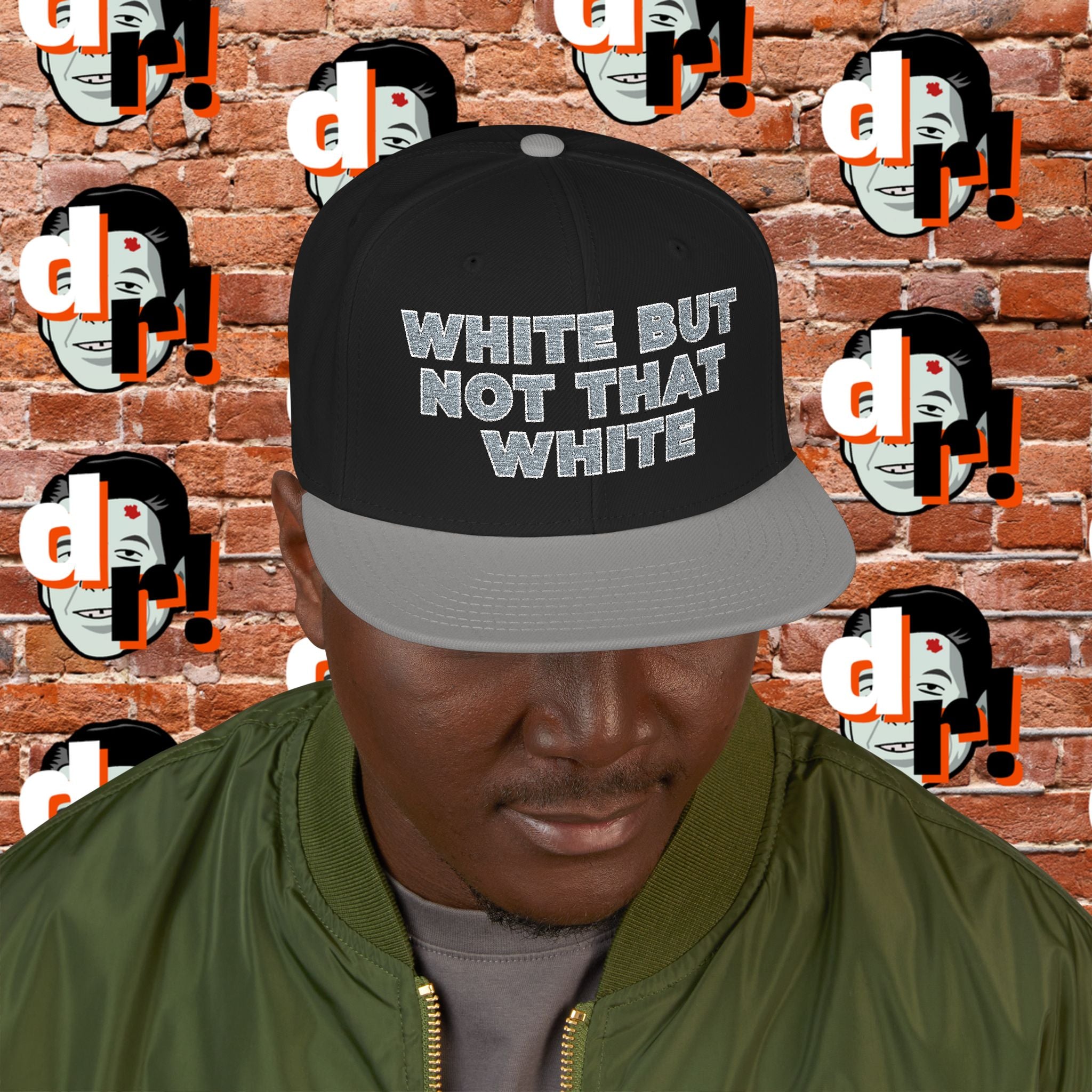 White But Not That White (Gray Letter w/o) Snapback