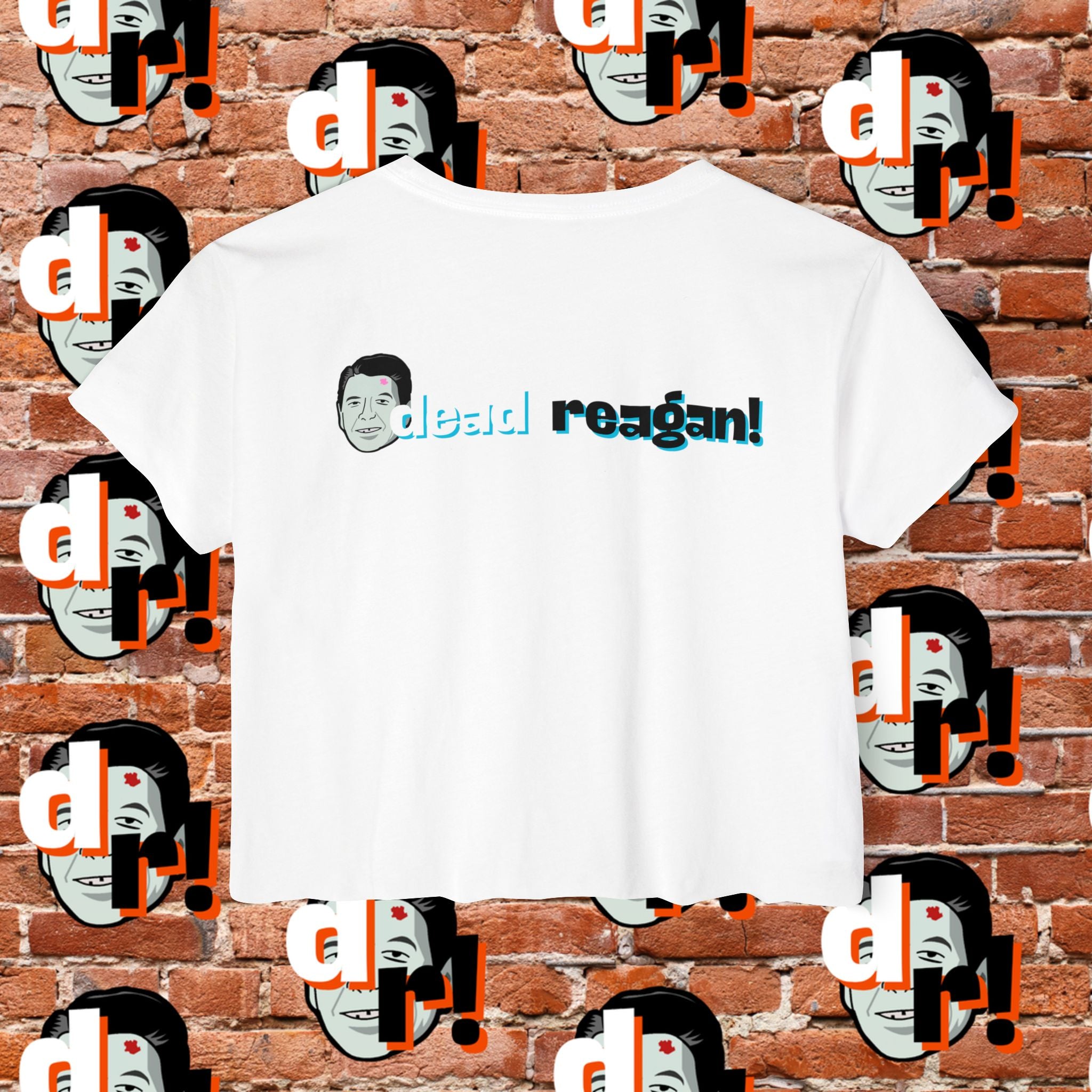 Antifa Wannabe Festival Crop Top (Teal Letter)