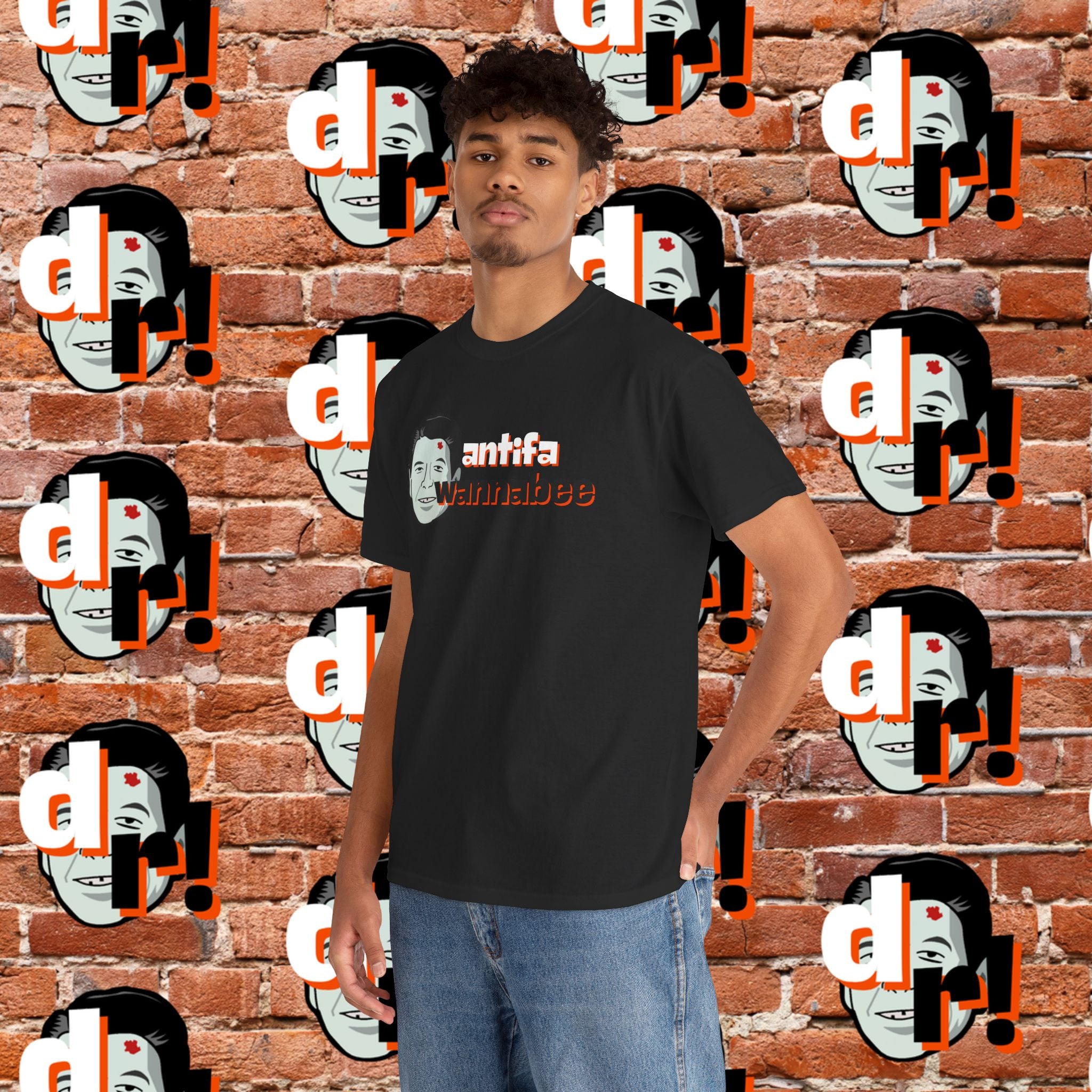 Antifa Wannabee (Orange) Unisex Heavy Cotton Tee