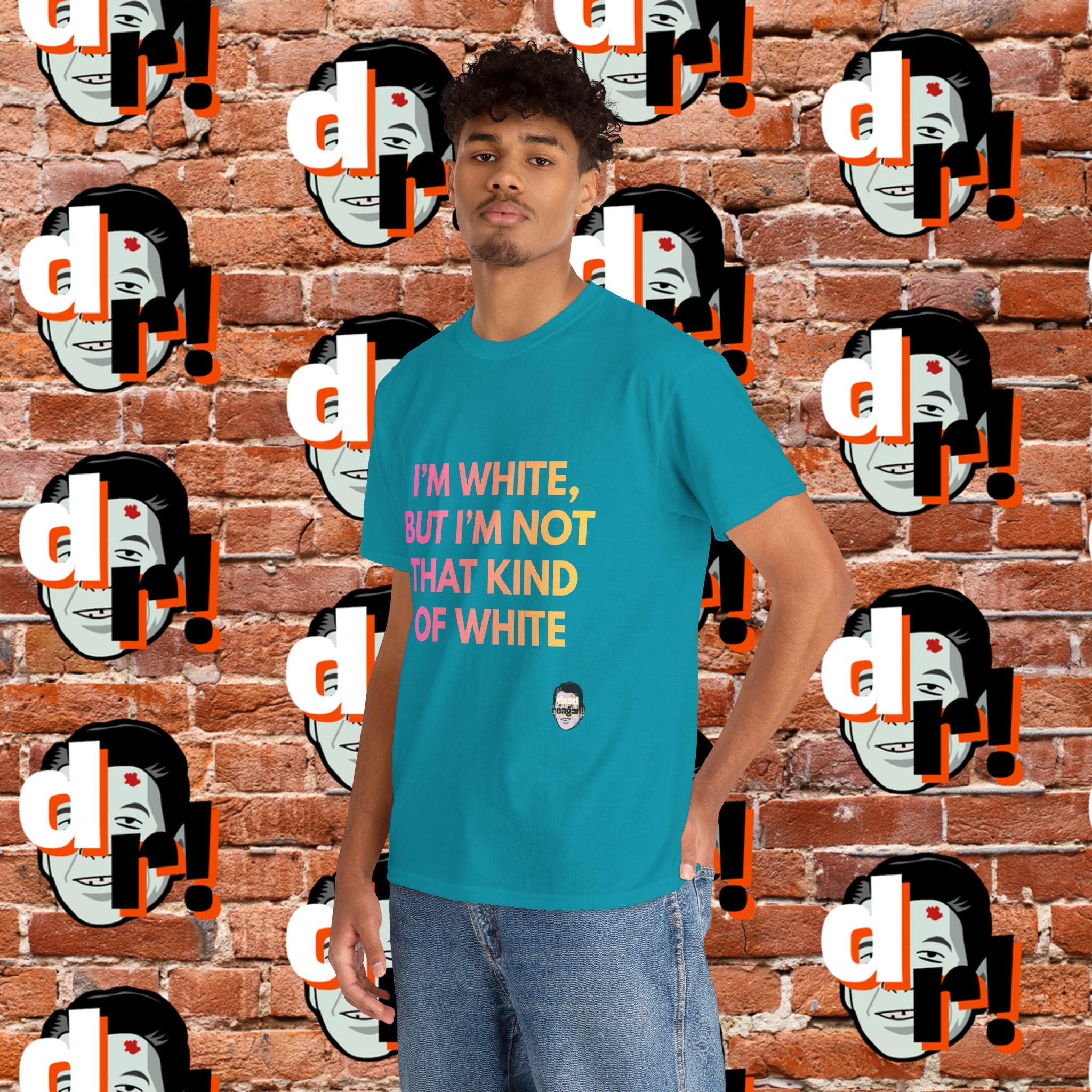 I’m White But… (Pink/Yellow Gradient Letter) Unisex Heavy Cotton Tee