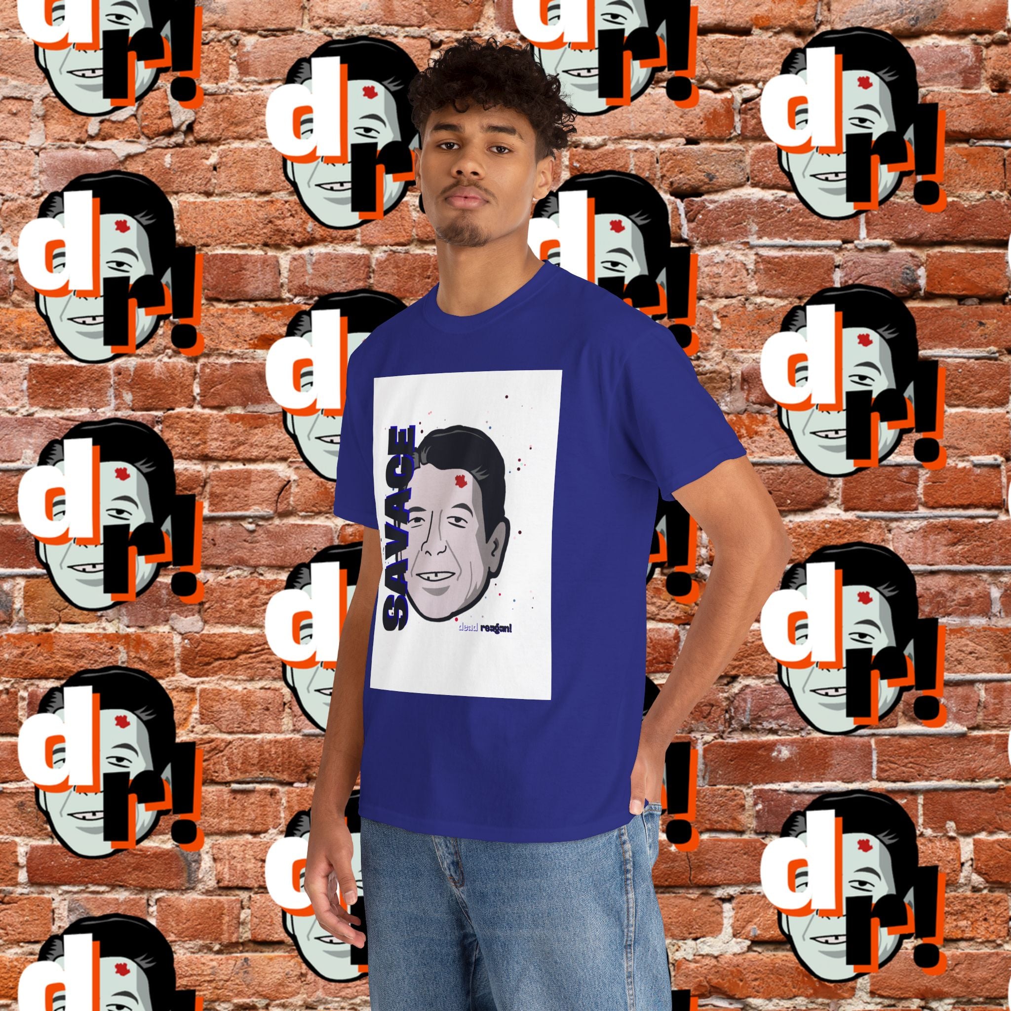 Savage Dead Reagan Graphic Tee Blue