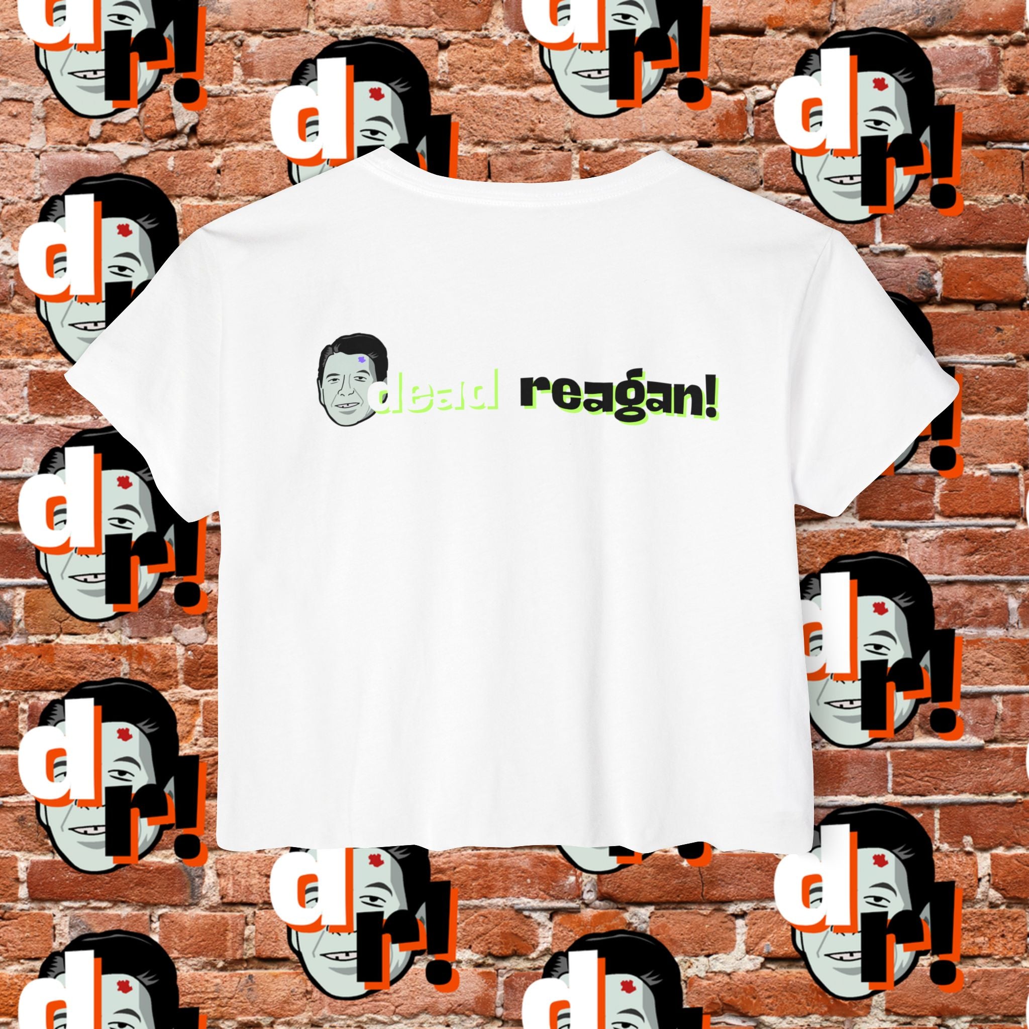 Antifa Wannabe Festival Crop Top (Lime Letter)