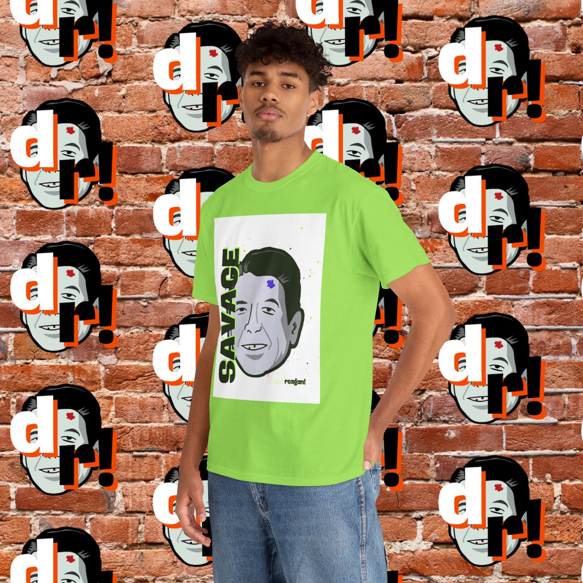 Savage Dead Reagan Graphic Tee Lime