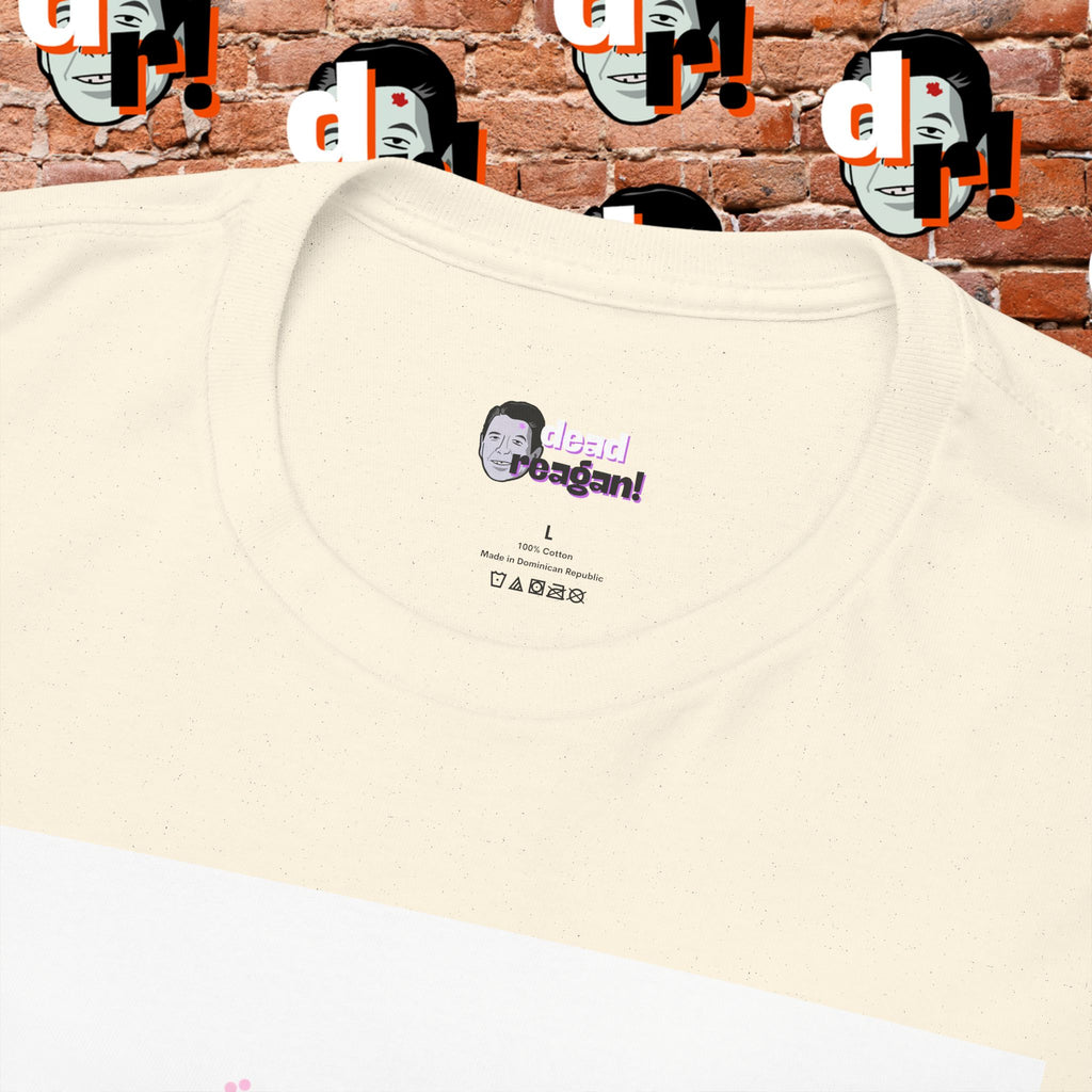 Savage Dead Reagan Graphic Tee White Pink