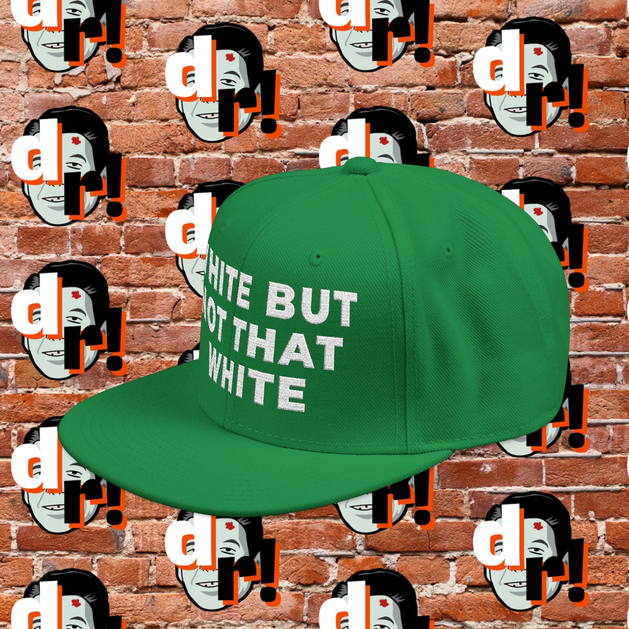 White But Not That White  White Lettering Snapback (Embroidery)