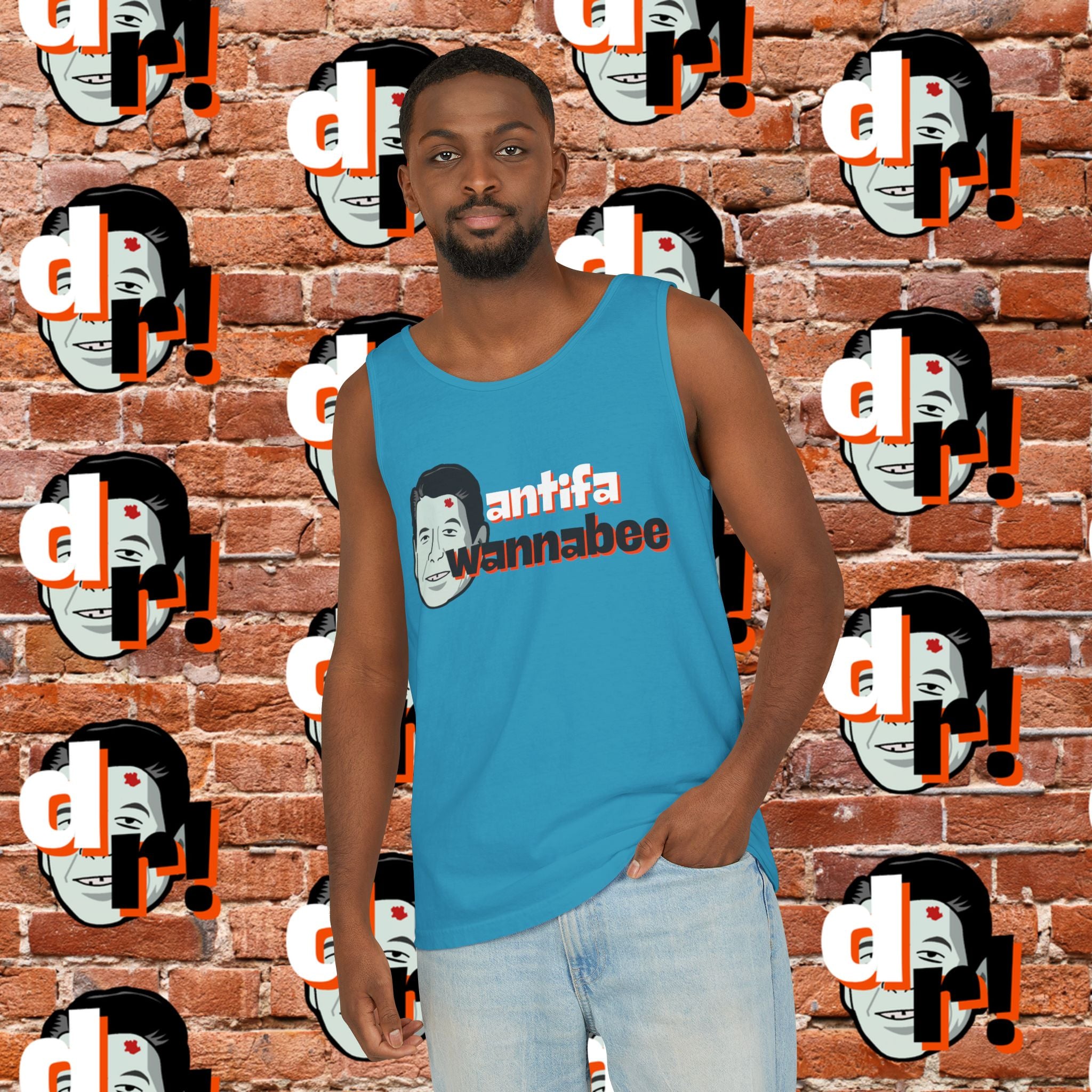 Antifa Wannabee Graphic Tank Top
