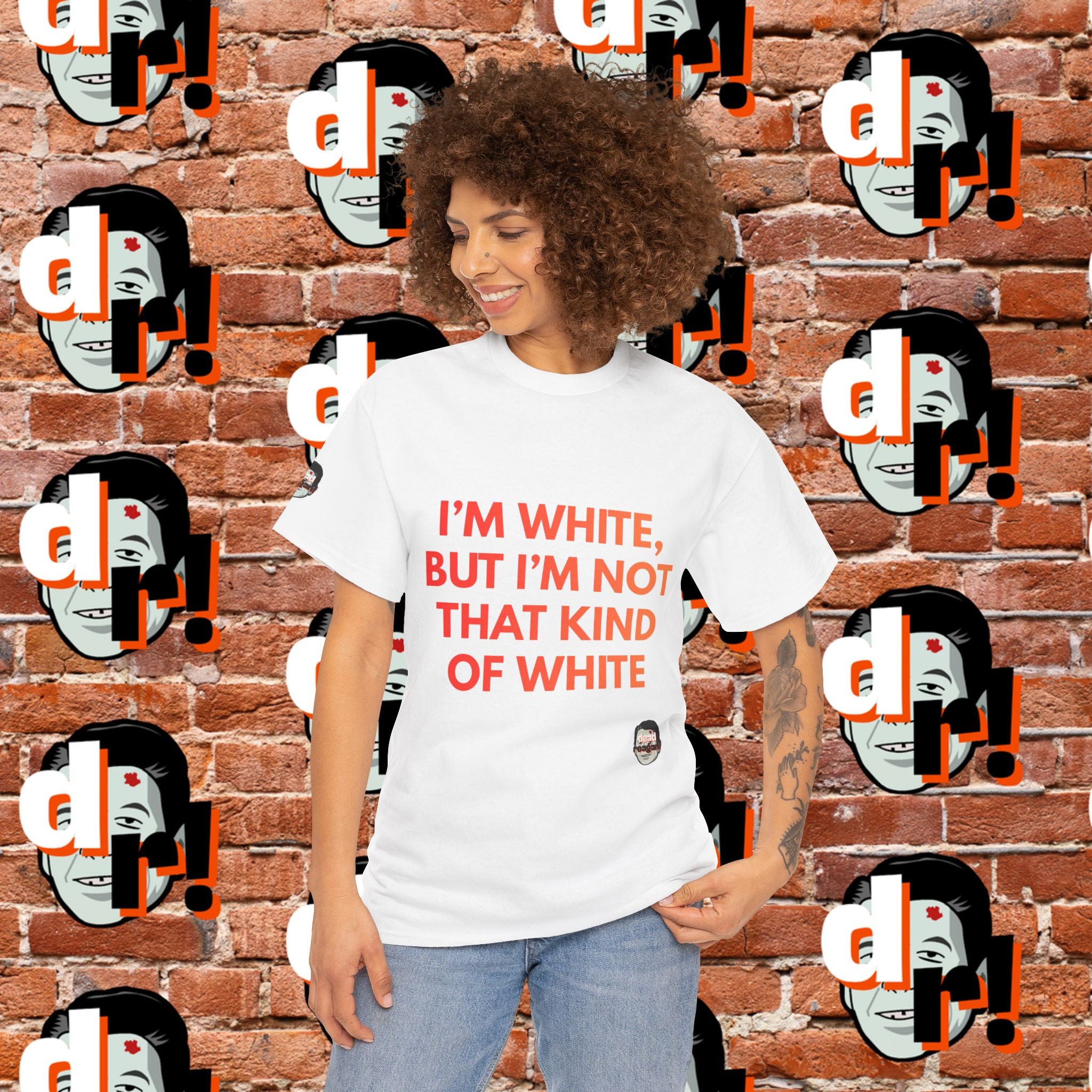 I’m White But… (Orange Gradient Letter) Unisex Heavy Cotton Tee
