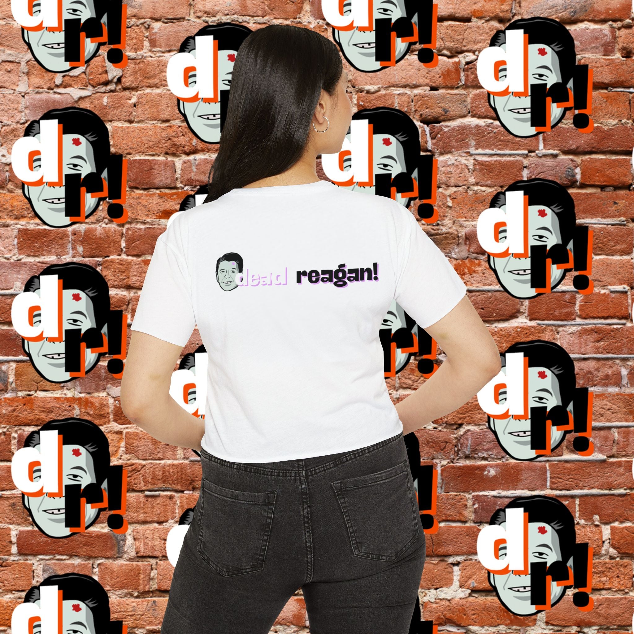 Antifa Wannabe Festival Crop Top (Lavender Letter)