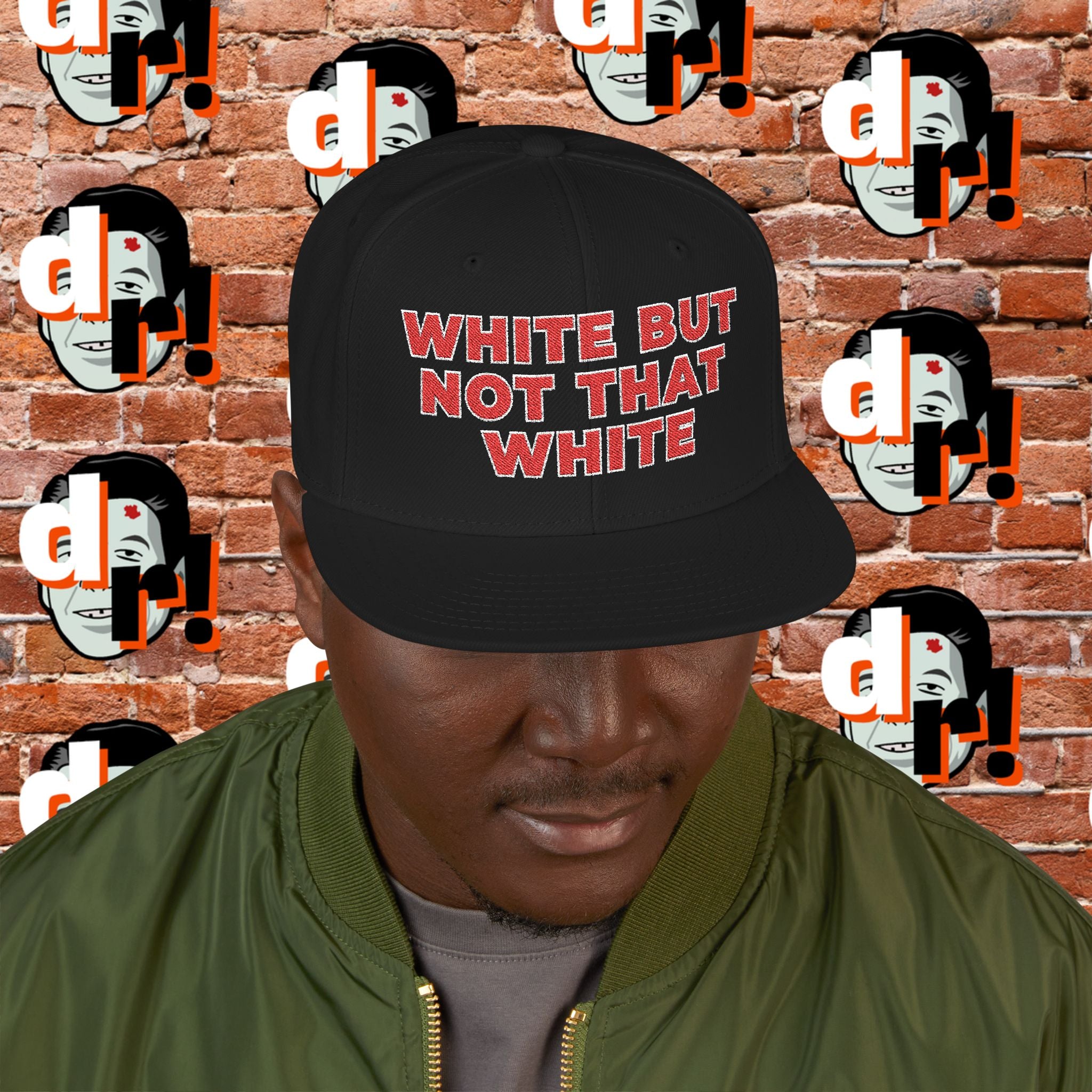 White But Not That White (Red Letter w/o) Snapback