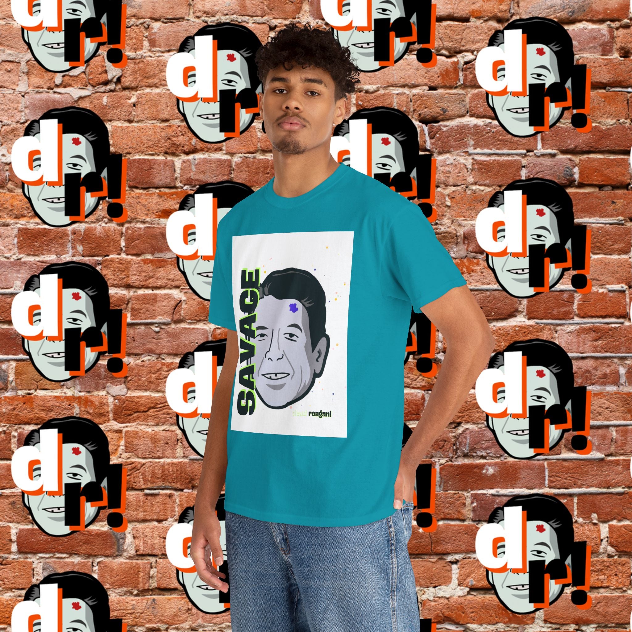Savage Dead Reagan Graphic Tee Lime