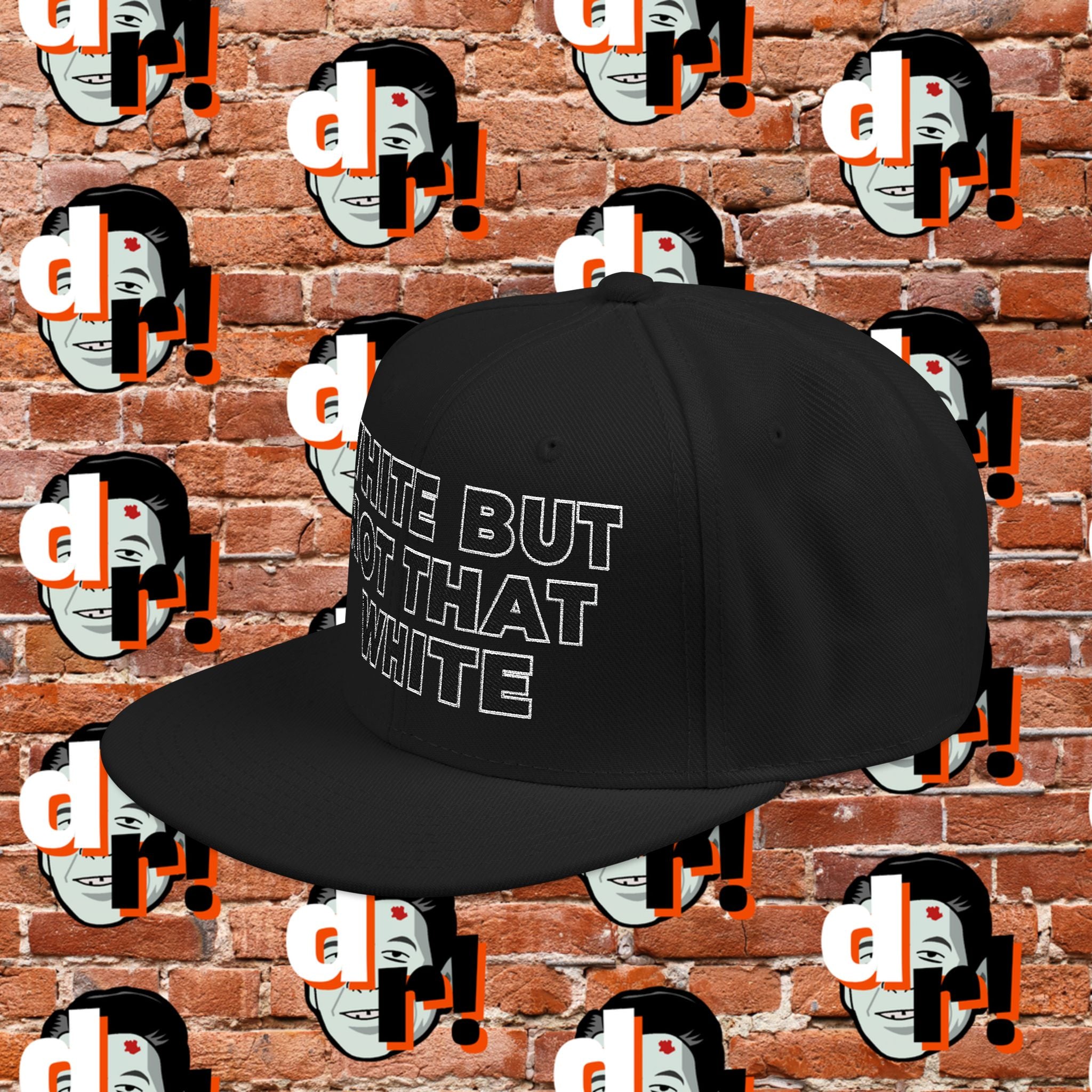 White But Not That White (Black Letter w/o)Snapback