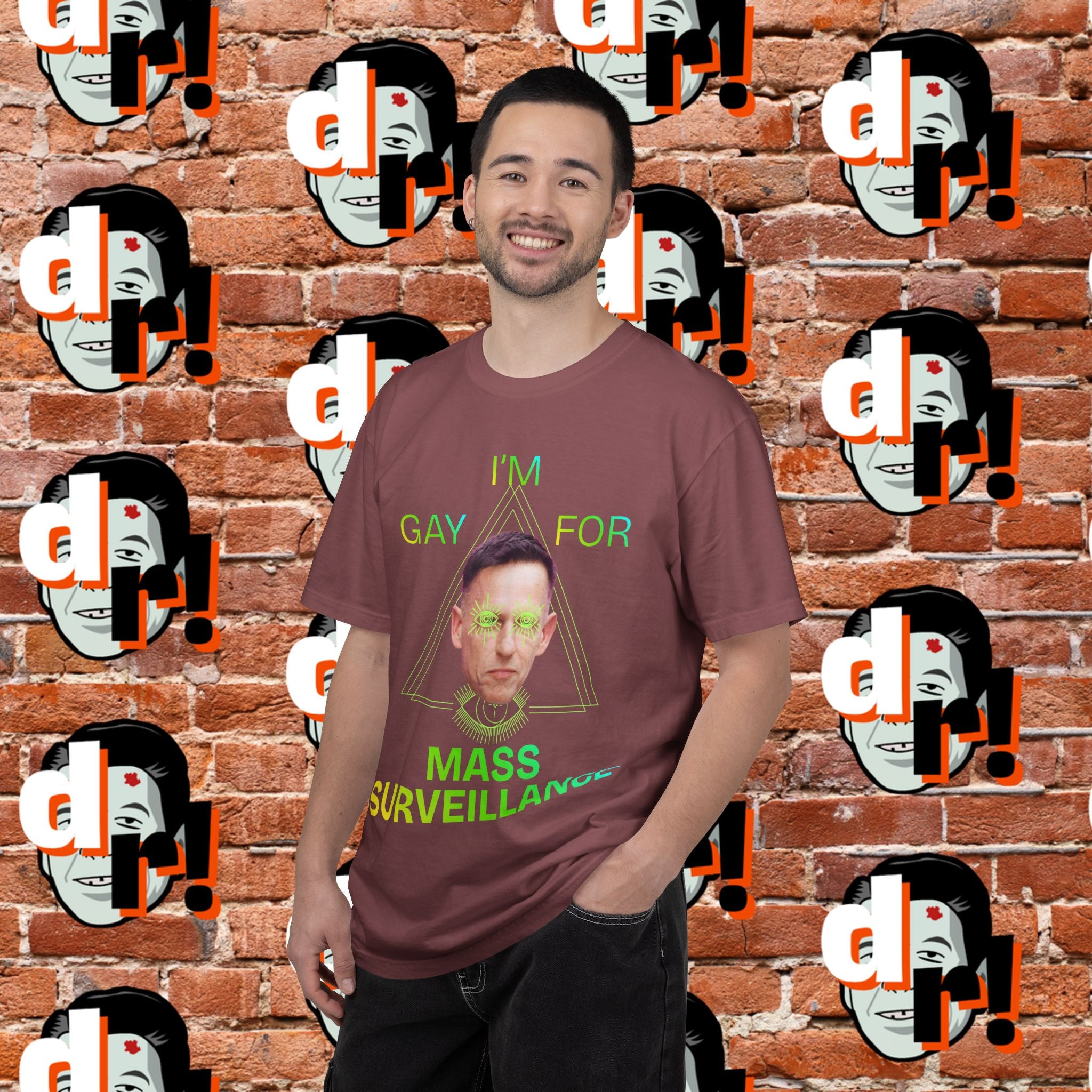 Gay for Mass Surveillance (Lime) Cotton T- Shirt