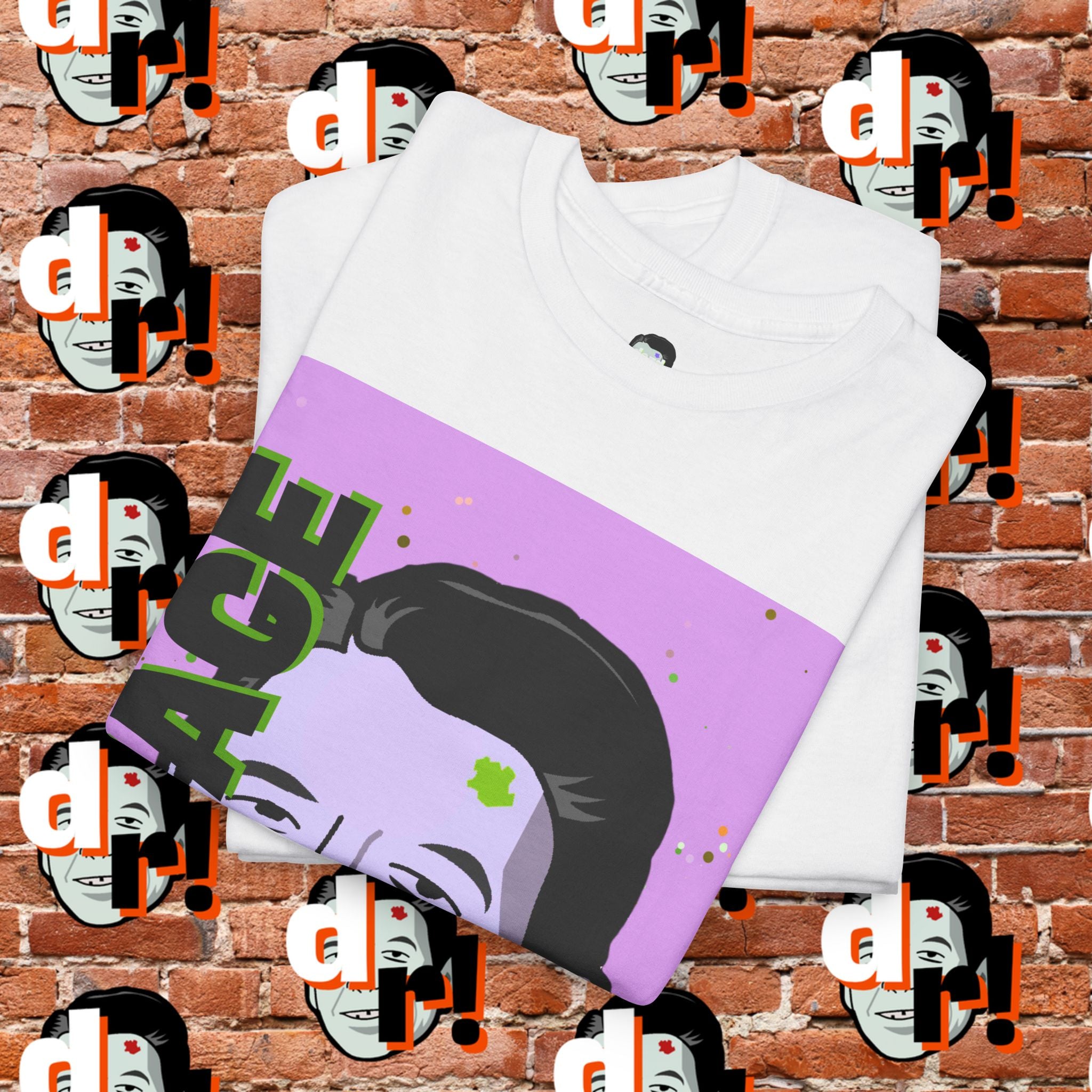 Savage Dead Reagan Graphic Tee Lavender and Lime
