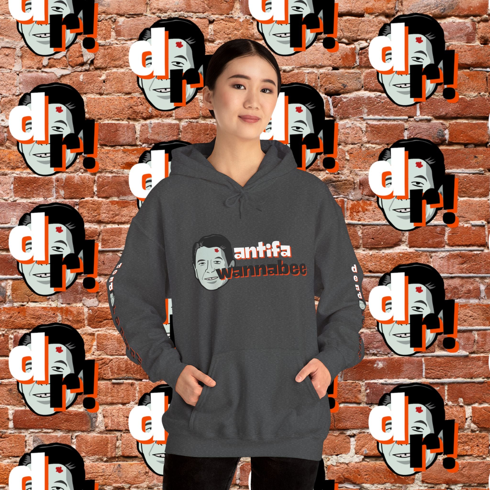 Antifa Wannabee Hoodie Graphic Pullover