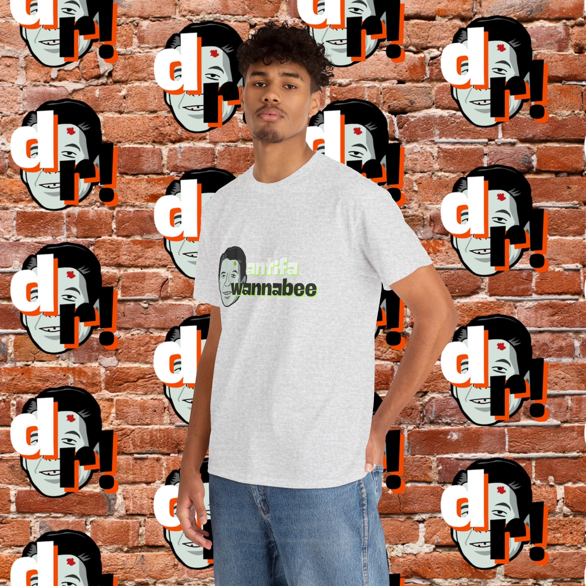 Antifa Wannabe (Lime) Unisex Heavy Cotton Tee