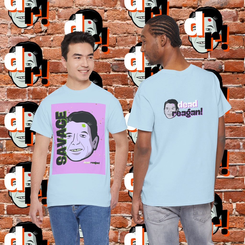 Savage Dead Reagan Graphic Tee Lavender and Lime
