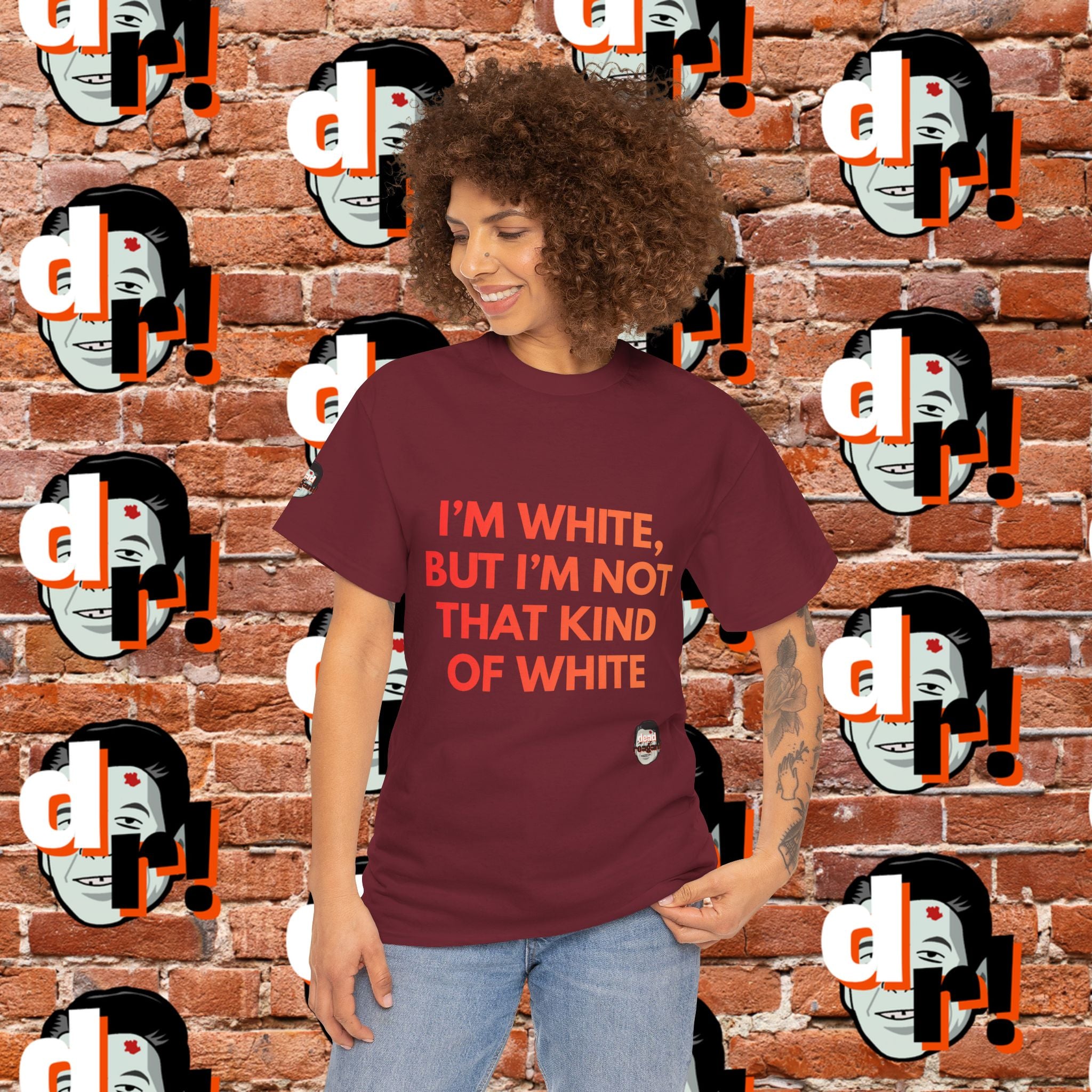 I’m White But… (Orange Gradient Letter) Unisex Heavy Cotton Tee