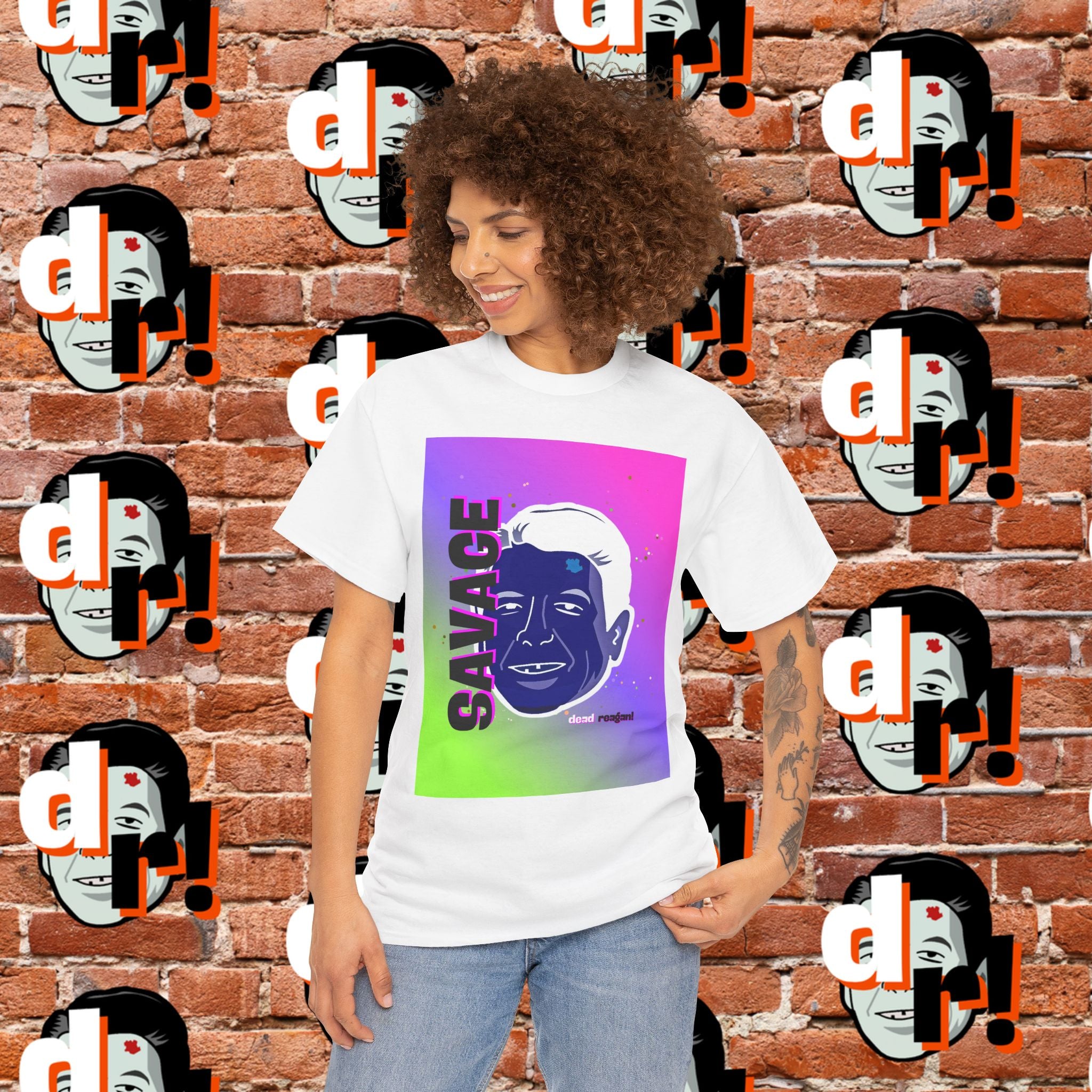 Savage Dead Reagan Graphic Tee Inverted