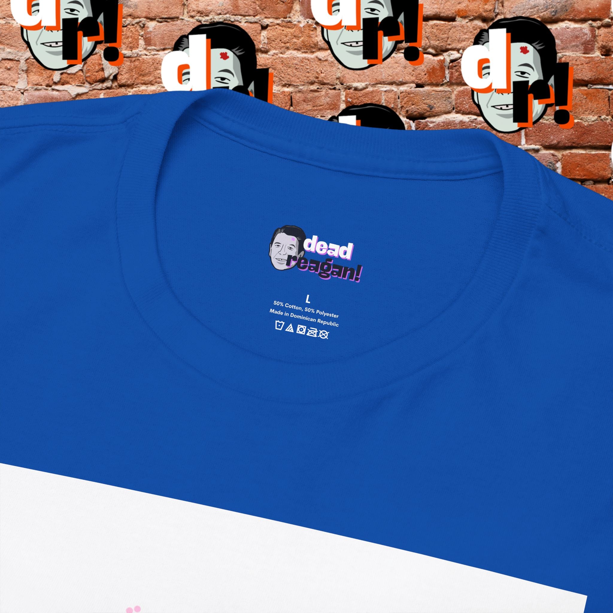 Savage Dead Reagan Graphic Tee White Pink