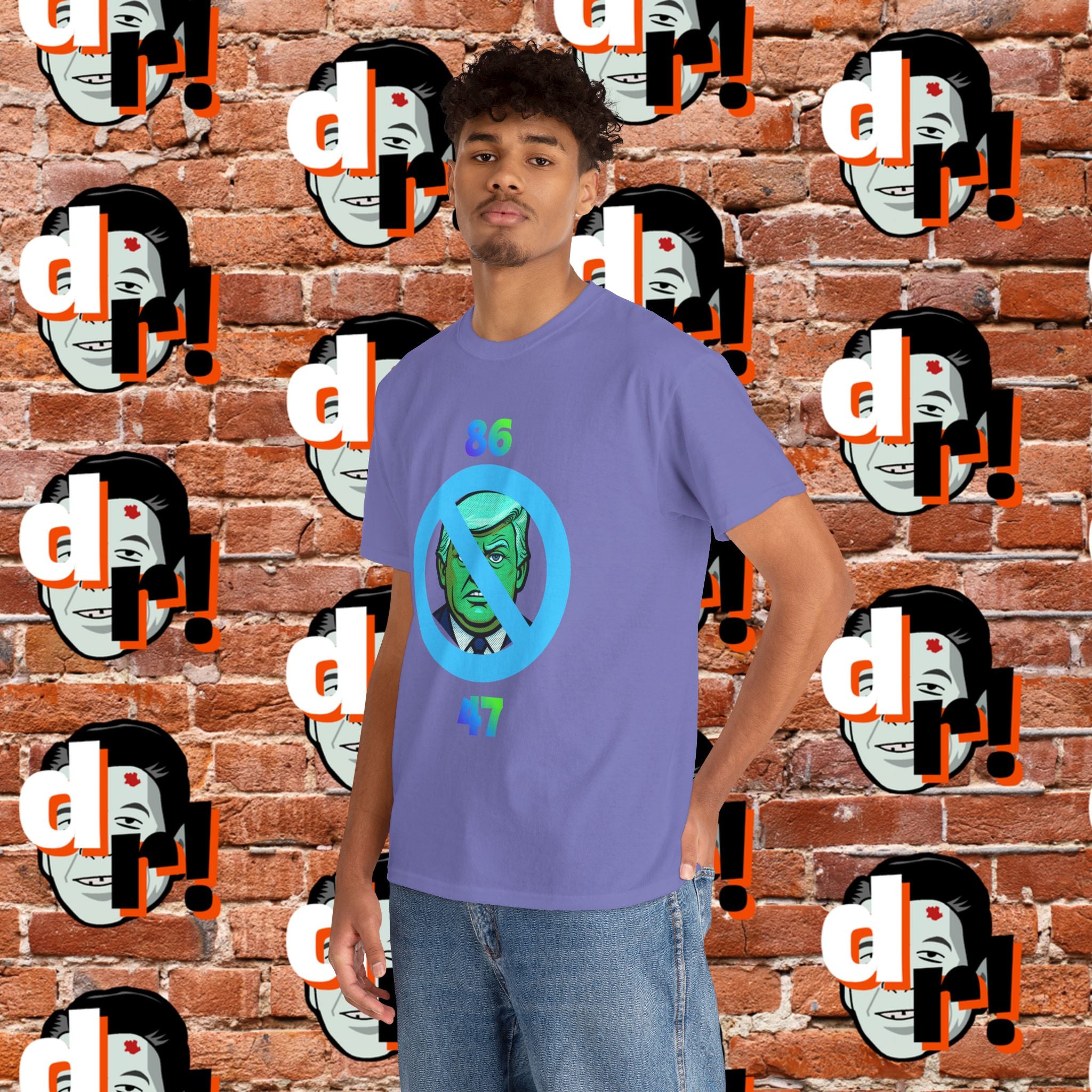 86/47 Lime & Blue Unisex Heavy Cotton Tee