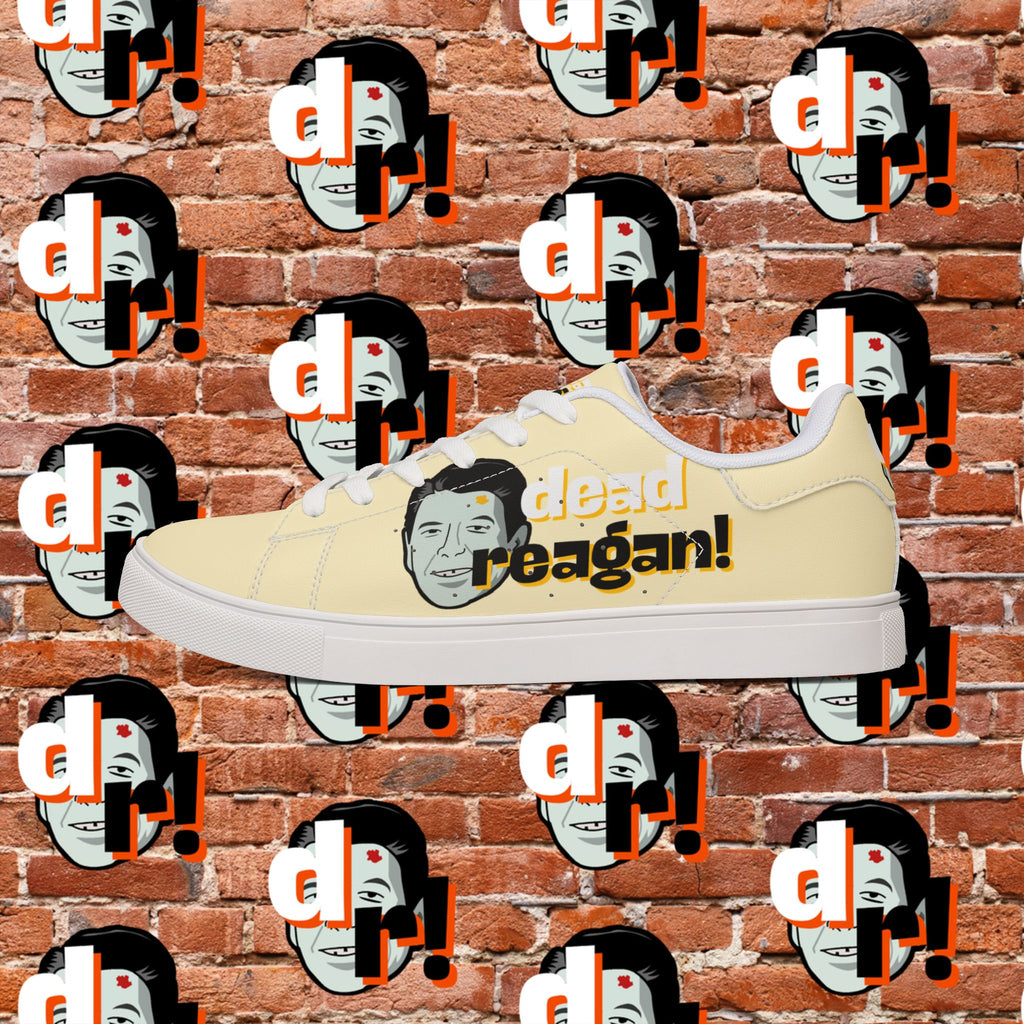 Dead Reagan (Yellow/Custard) Men's Low-Top Pleather Sneakers