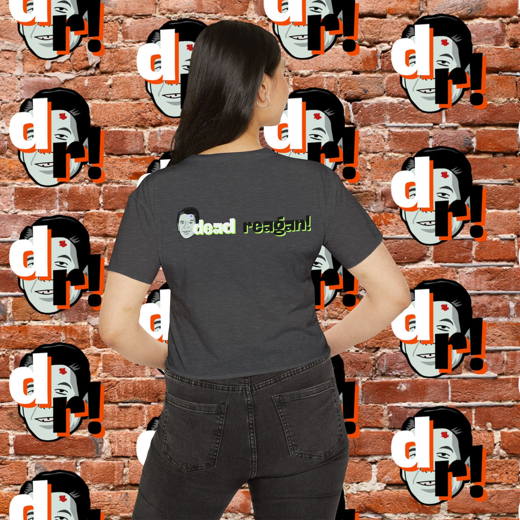 Antifa Wannabee Festival Crop Top (Lime Letter)