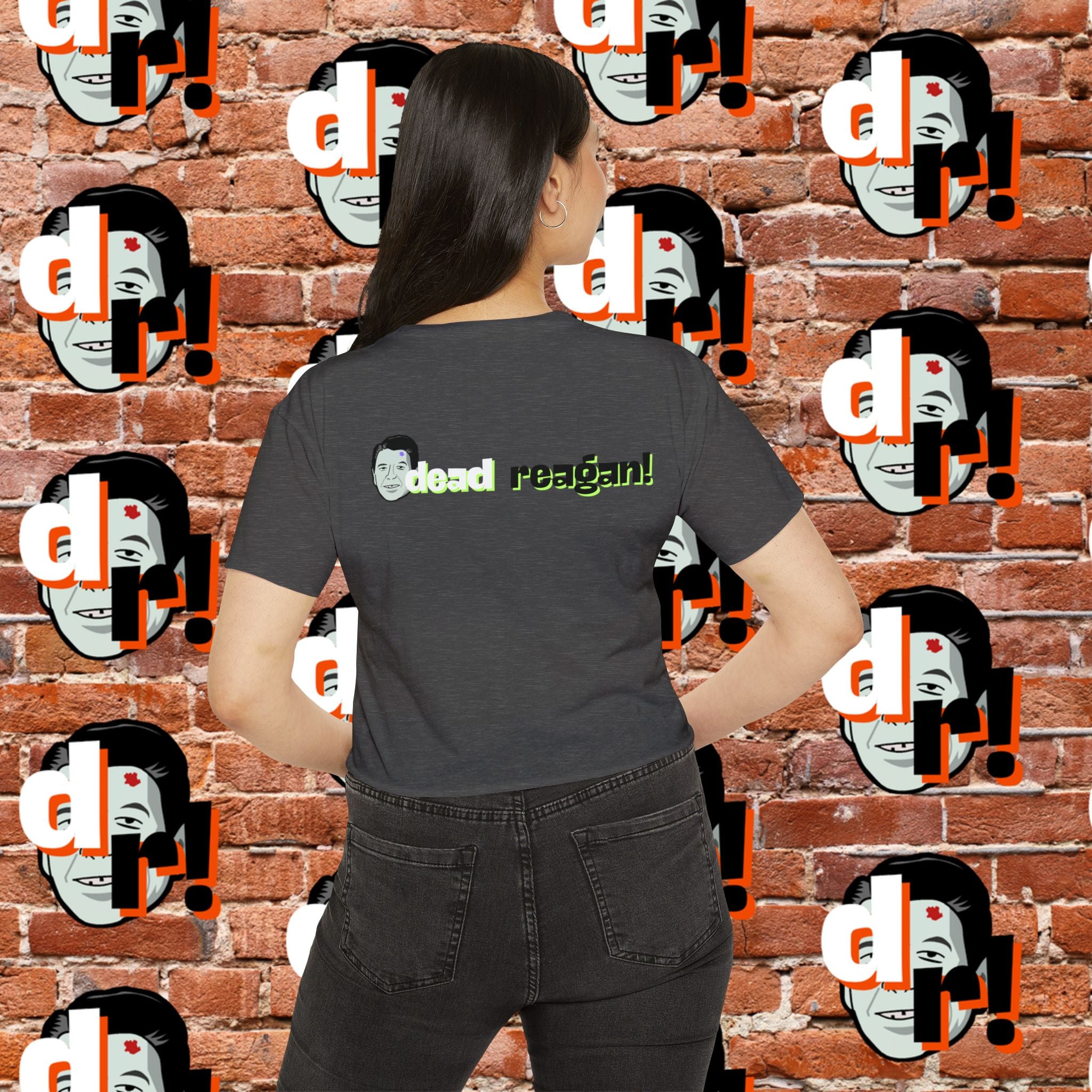 Antifa Wannabee Festival Crop Top (Lime Letter)