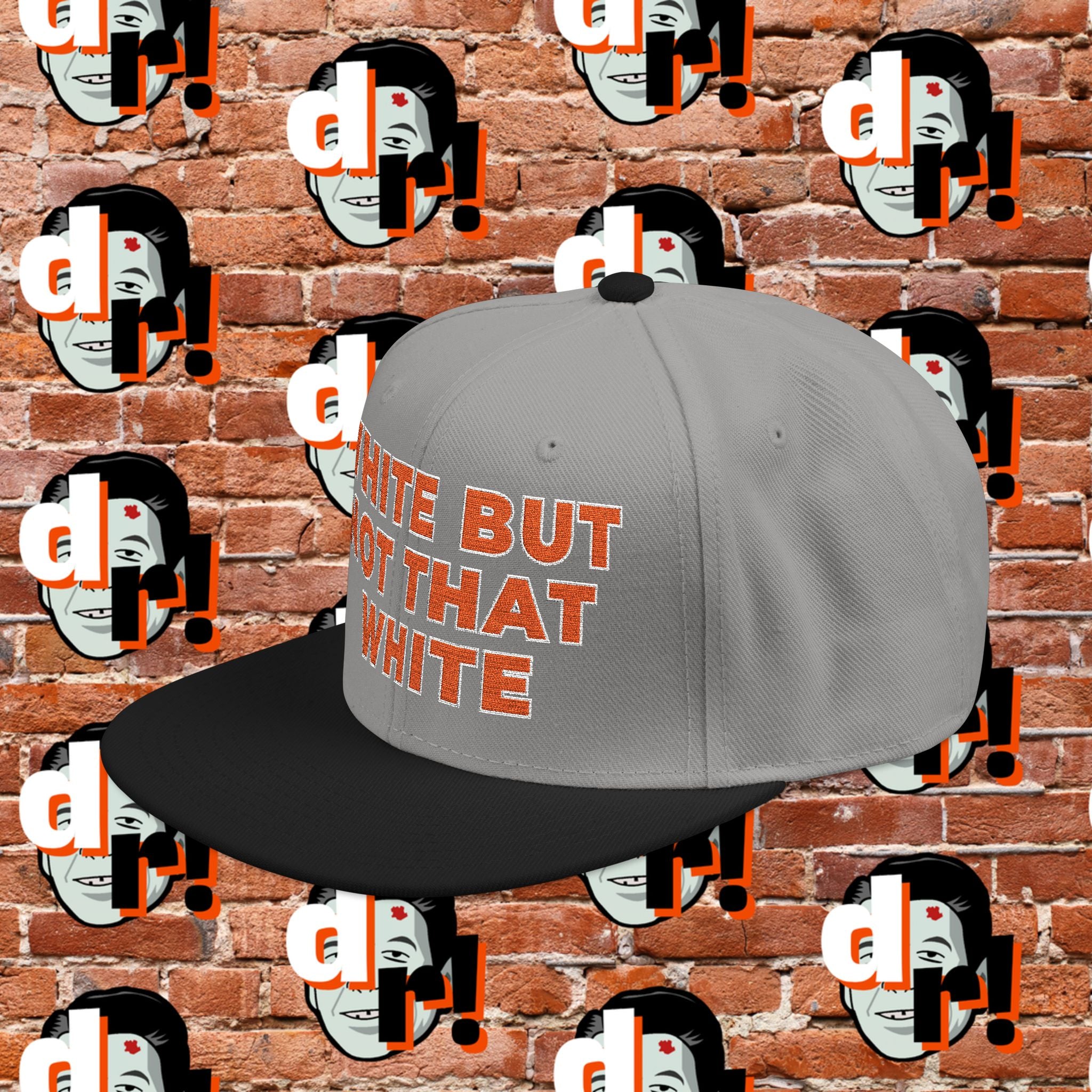 White But Not That White (Orange Letter w/o) Snapback