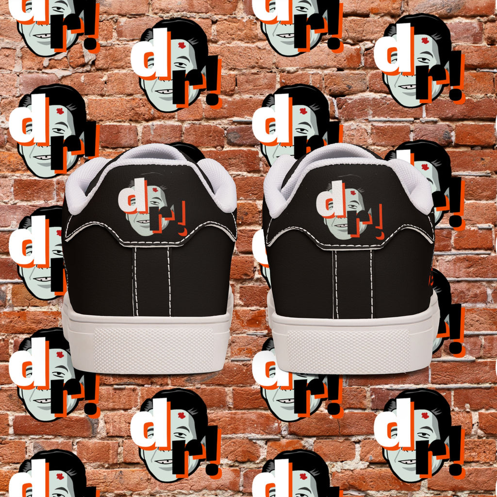 Dead Reagan Men's Low-Top Pleather Sneakers Black