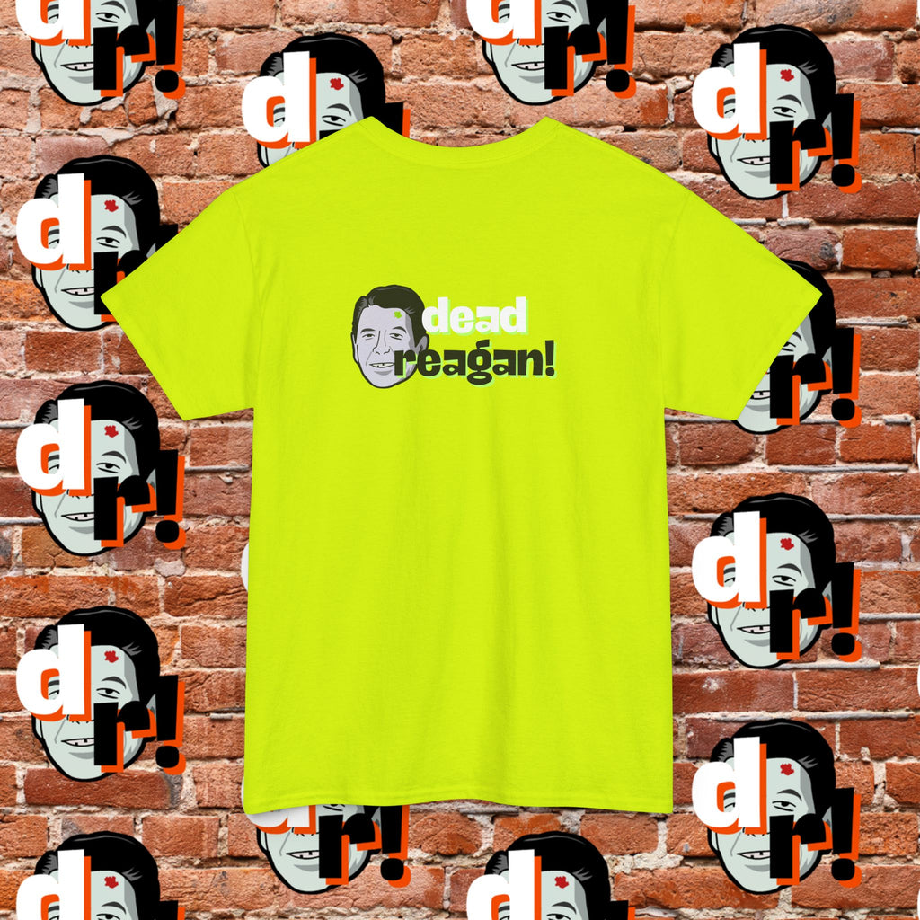 Savage Dead Reagan Graphic Tee Teal and Pink Gradient