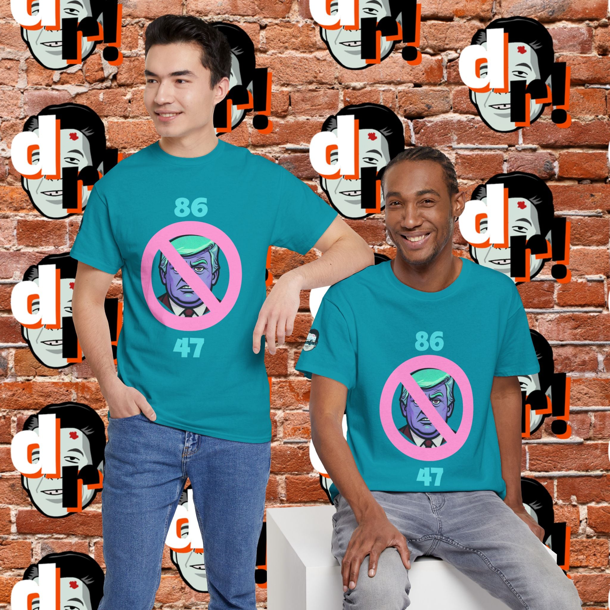 86/47 Teal & Pink Variant Unisex Heavy Cotton Tee