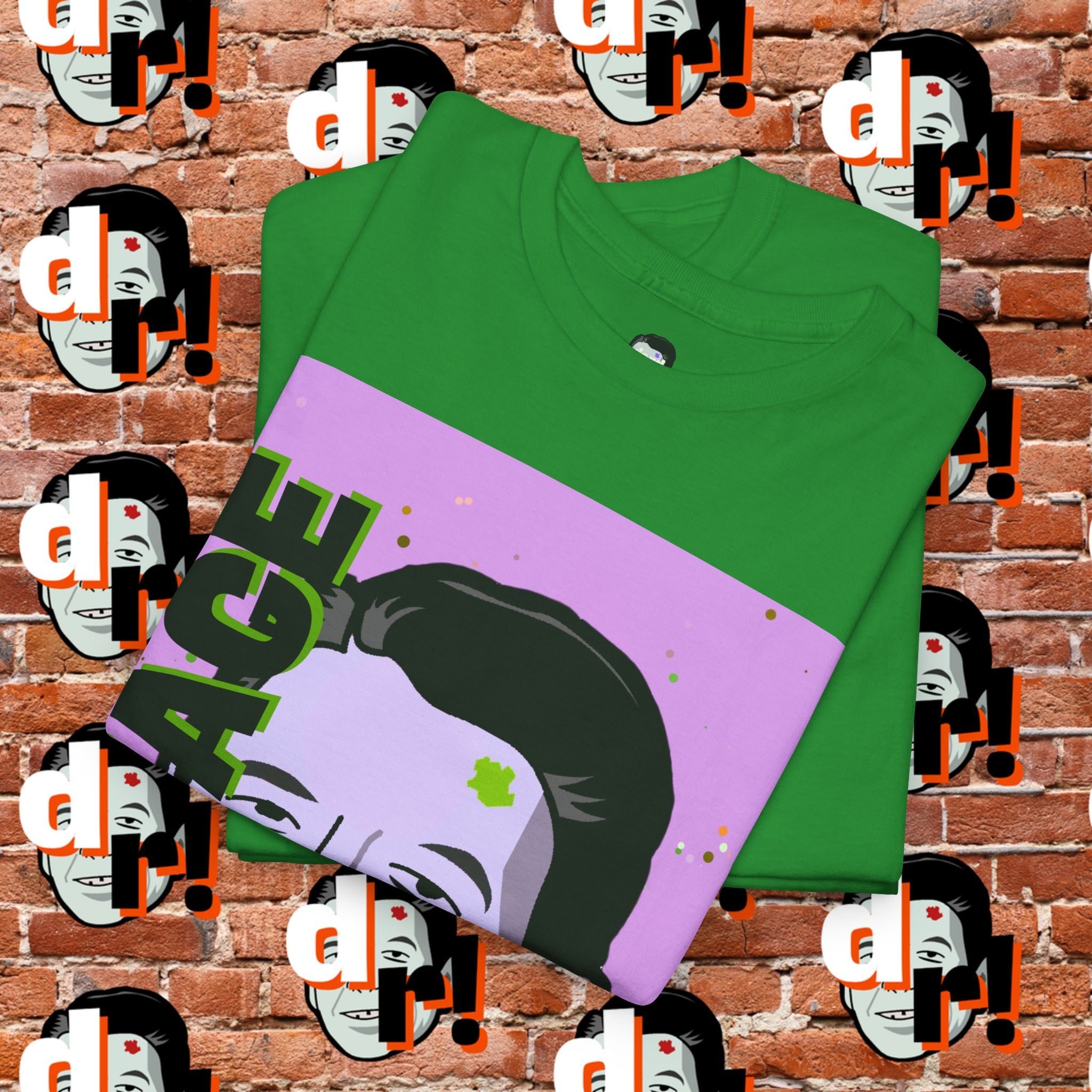 Savage Dead Reagan Graphic Tee Lavender and Lime