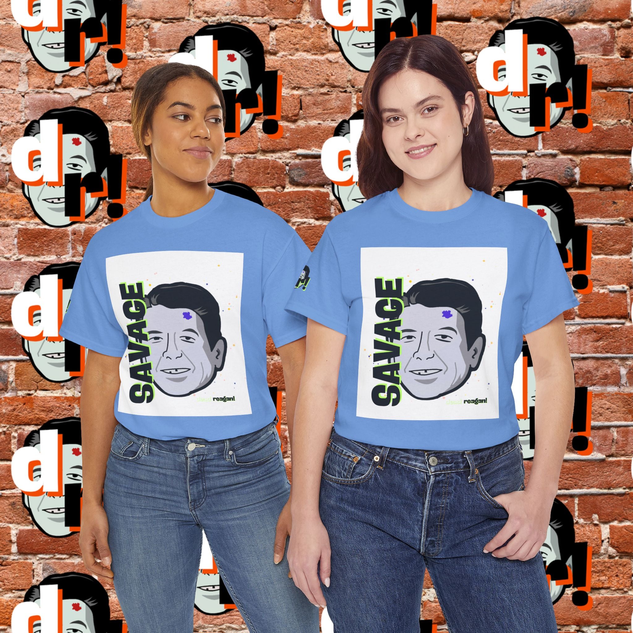 Savage Dead Reagan Graphic Tee Lime