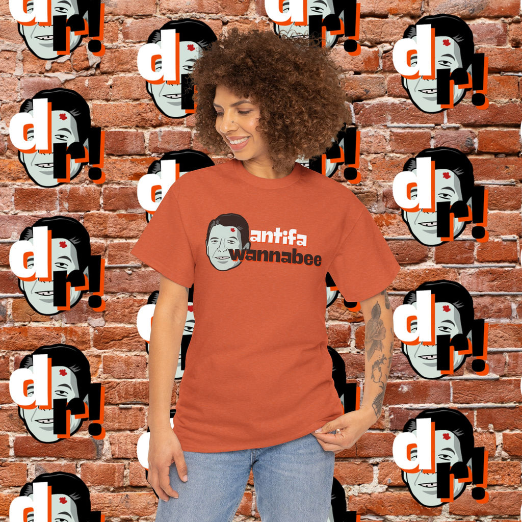 Antifa Wannabee (Orange) Unisex Heavy Cotton Tee