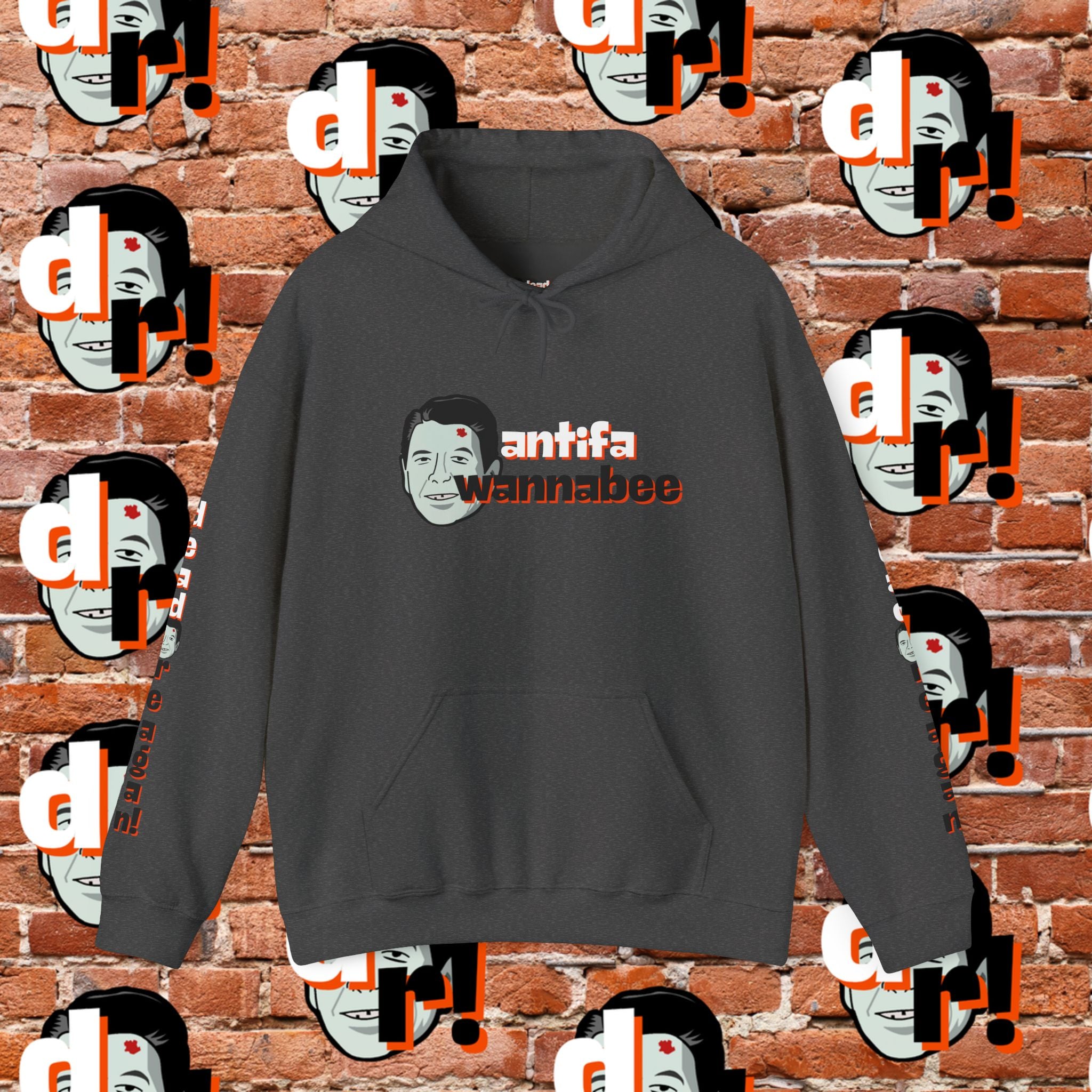Antifa Wannabee Hoodie Graphic Pullover