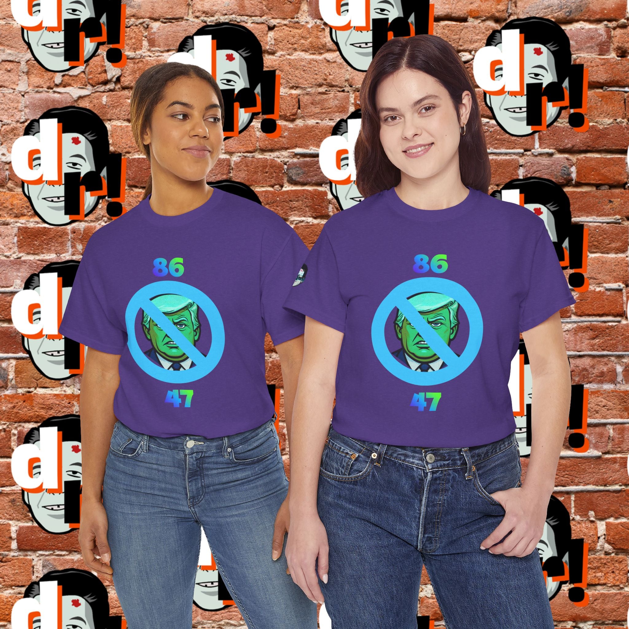 86/47 Lime & Blue Unisex Heavy Cotton Tee