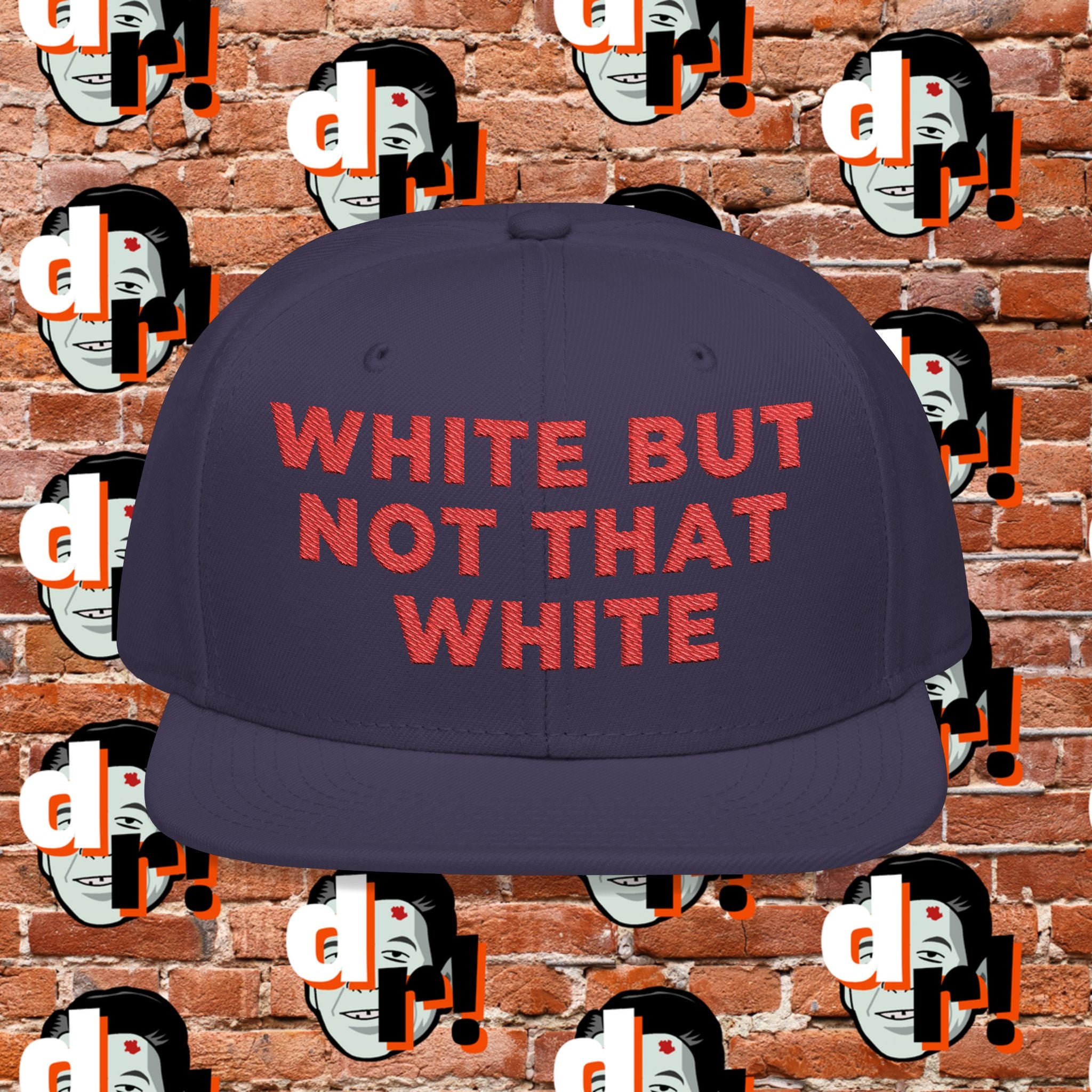 White But Not White (Red Letters) Snapback