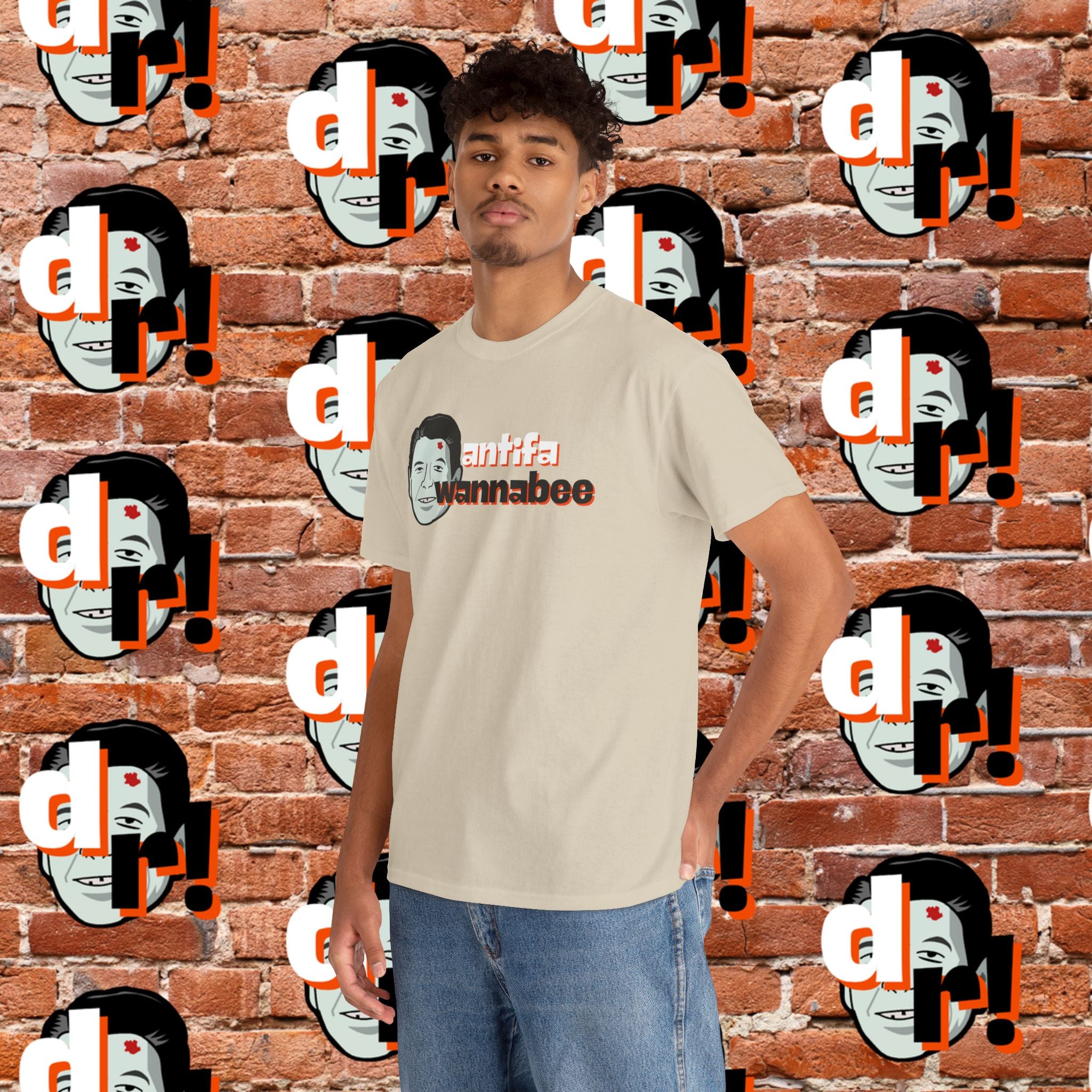 Antifa Wannabee (Orange) Unisex Heavy Cotton Tee