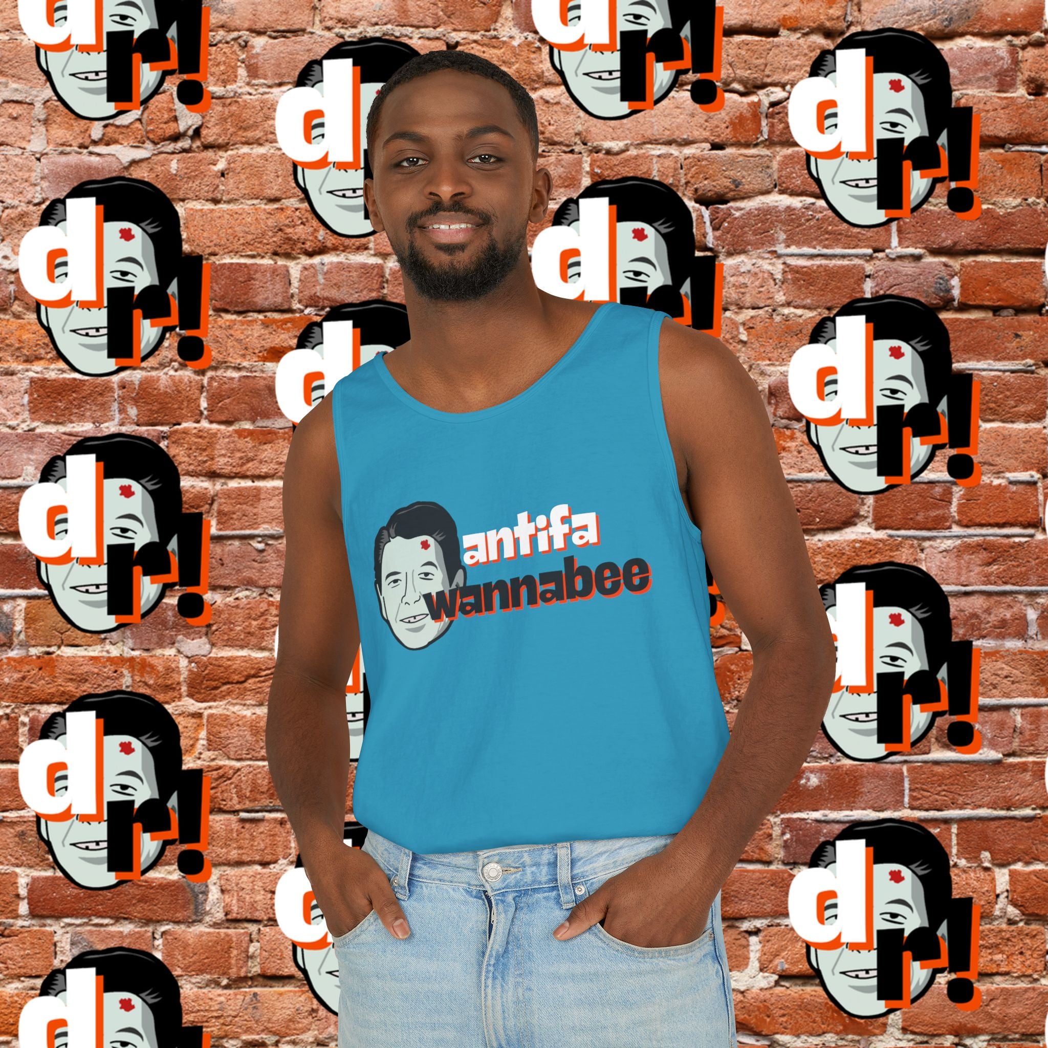 Antifa Wannabee Graphic Tank Top