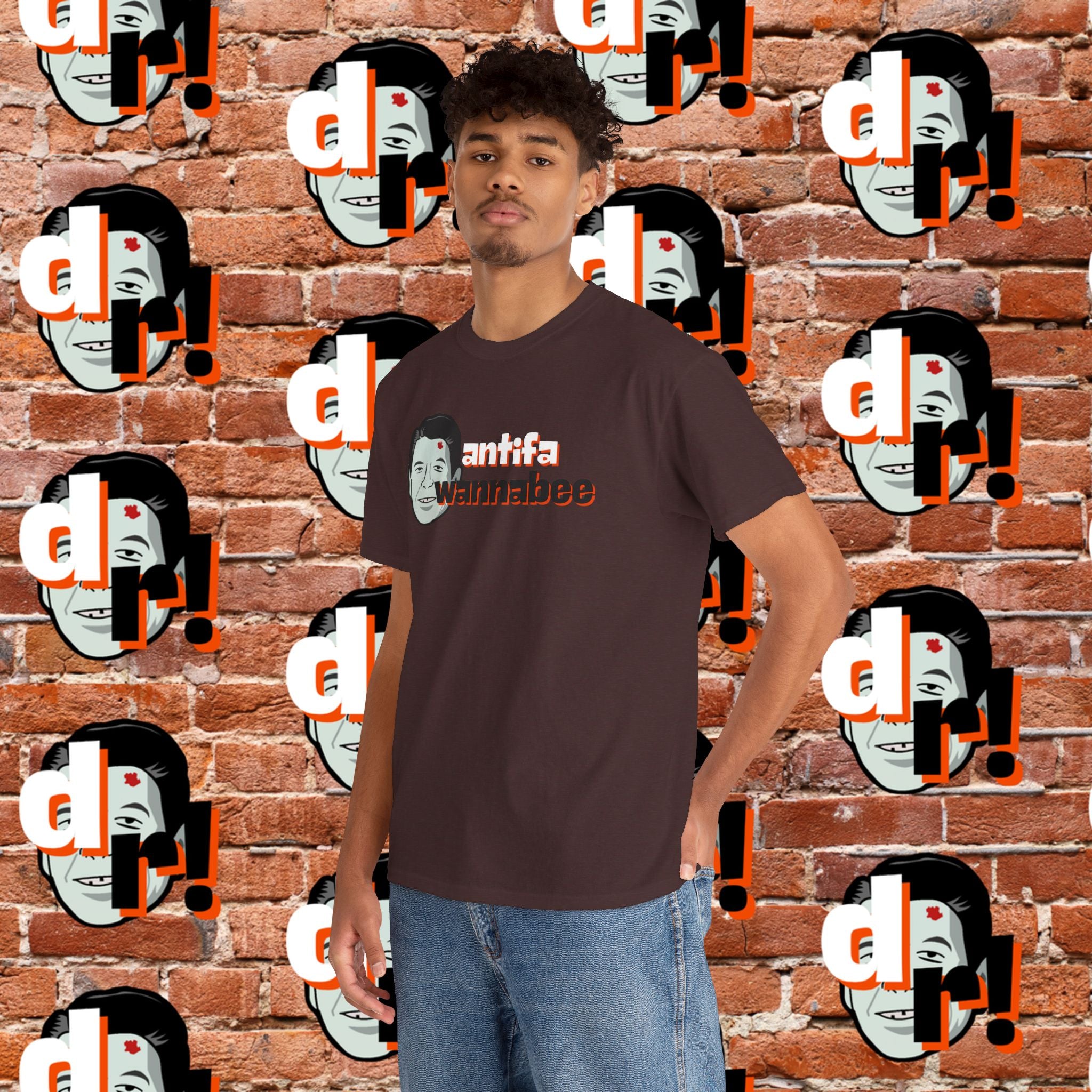 Antifa Wannabee (Orange) Unisex Heavy Cotton Tee