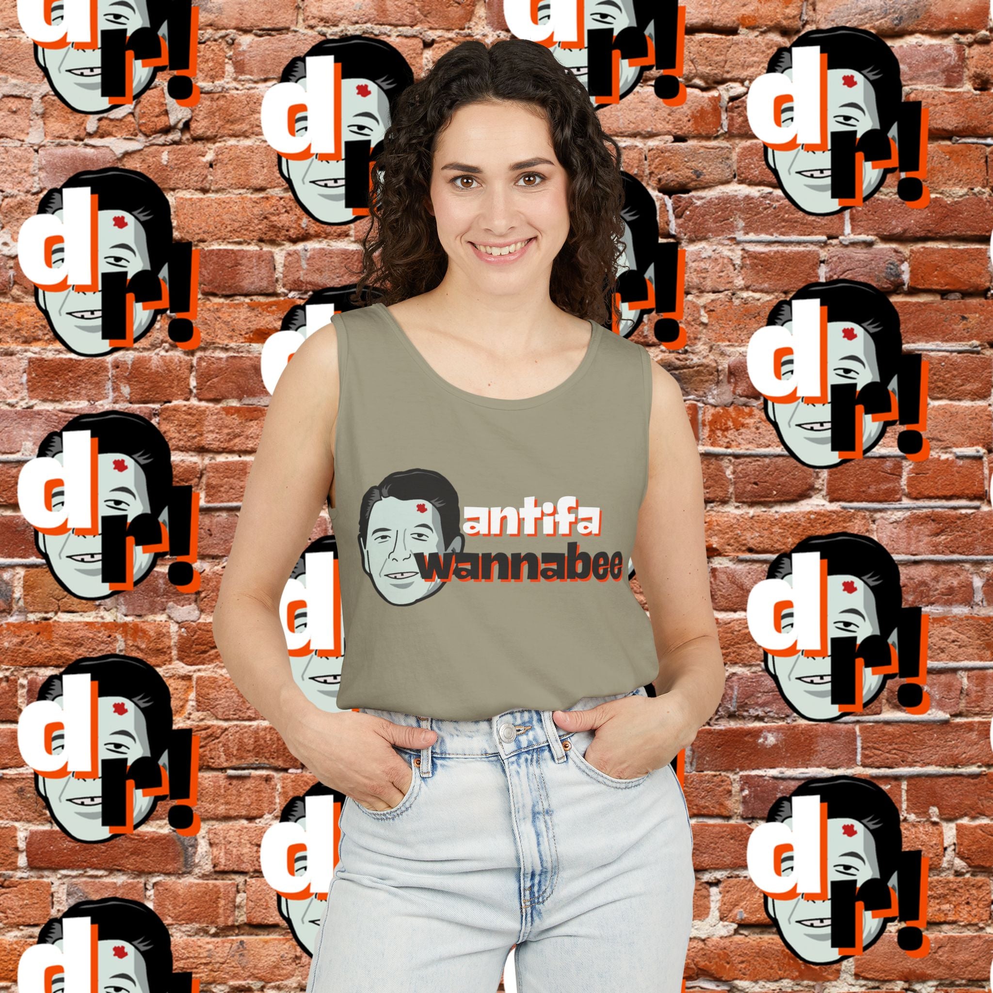 Antifa Wannabee Graphic Tank Top
