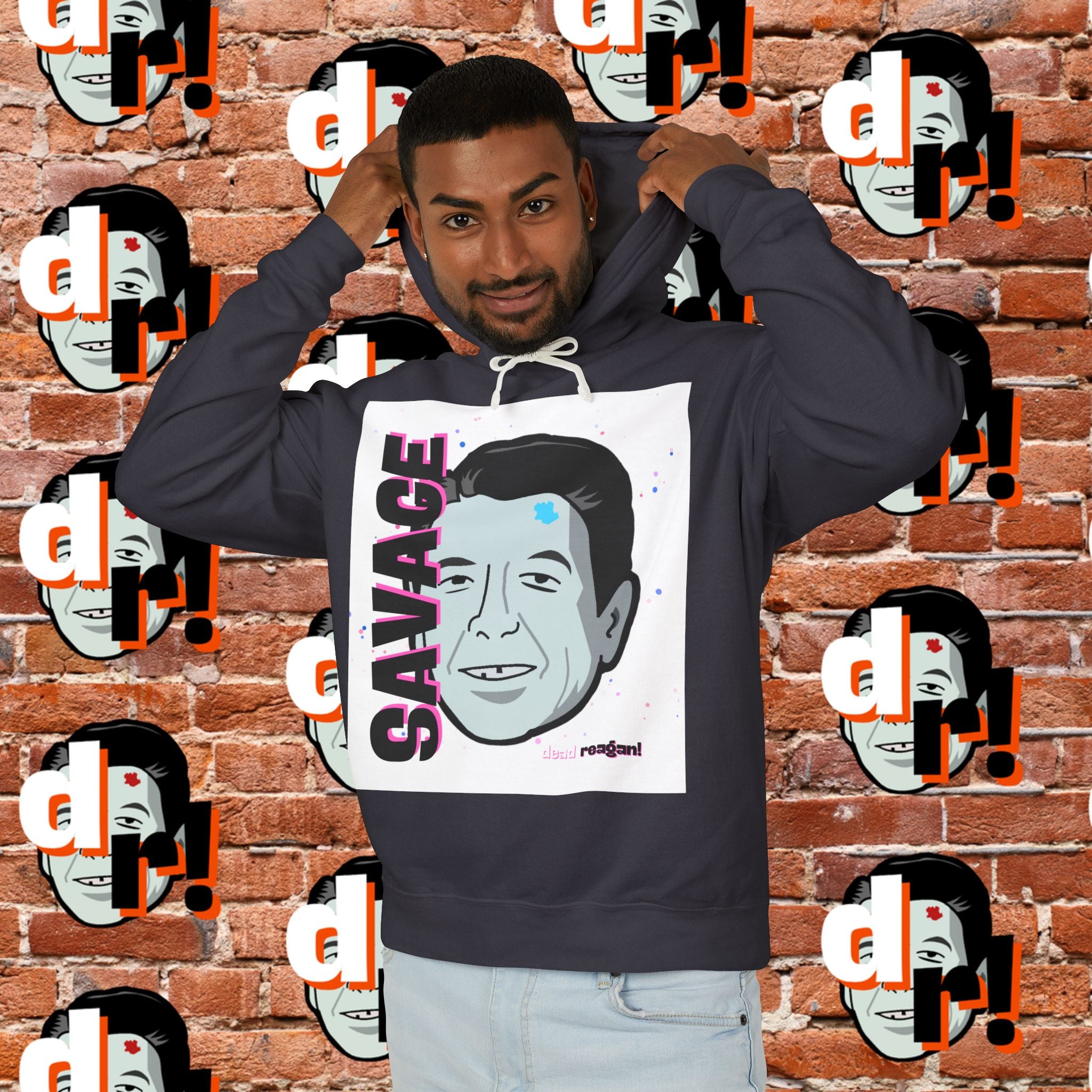 Savage (Pink & Teal) Graphic Hoodie