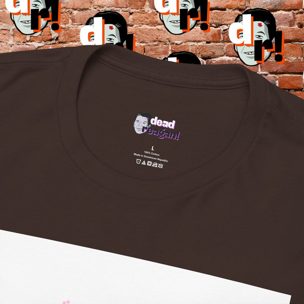 Savage Dead Reagan Graphic Tee White Pink