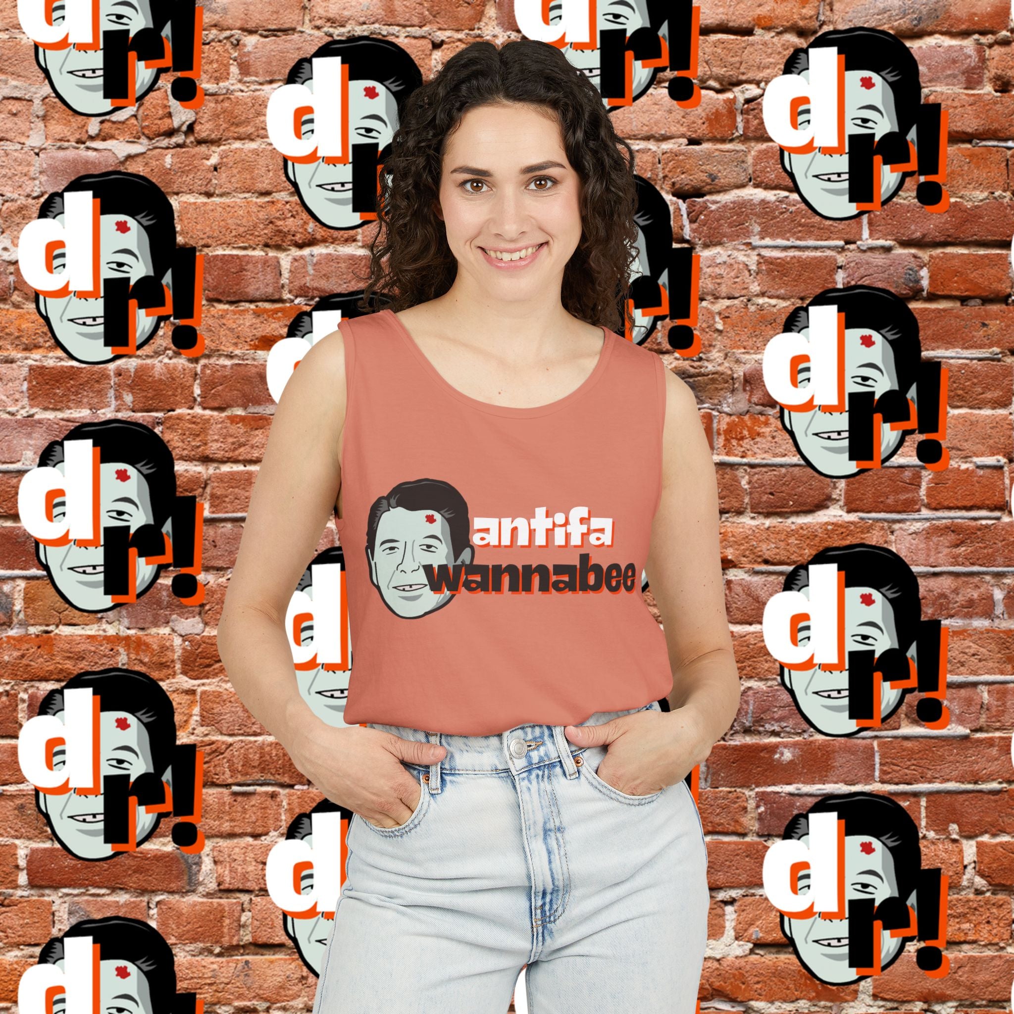 Antifa Wannabee Graphic Tank Top