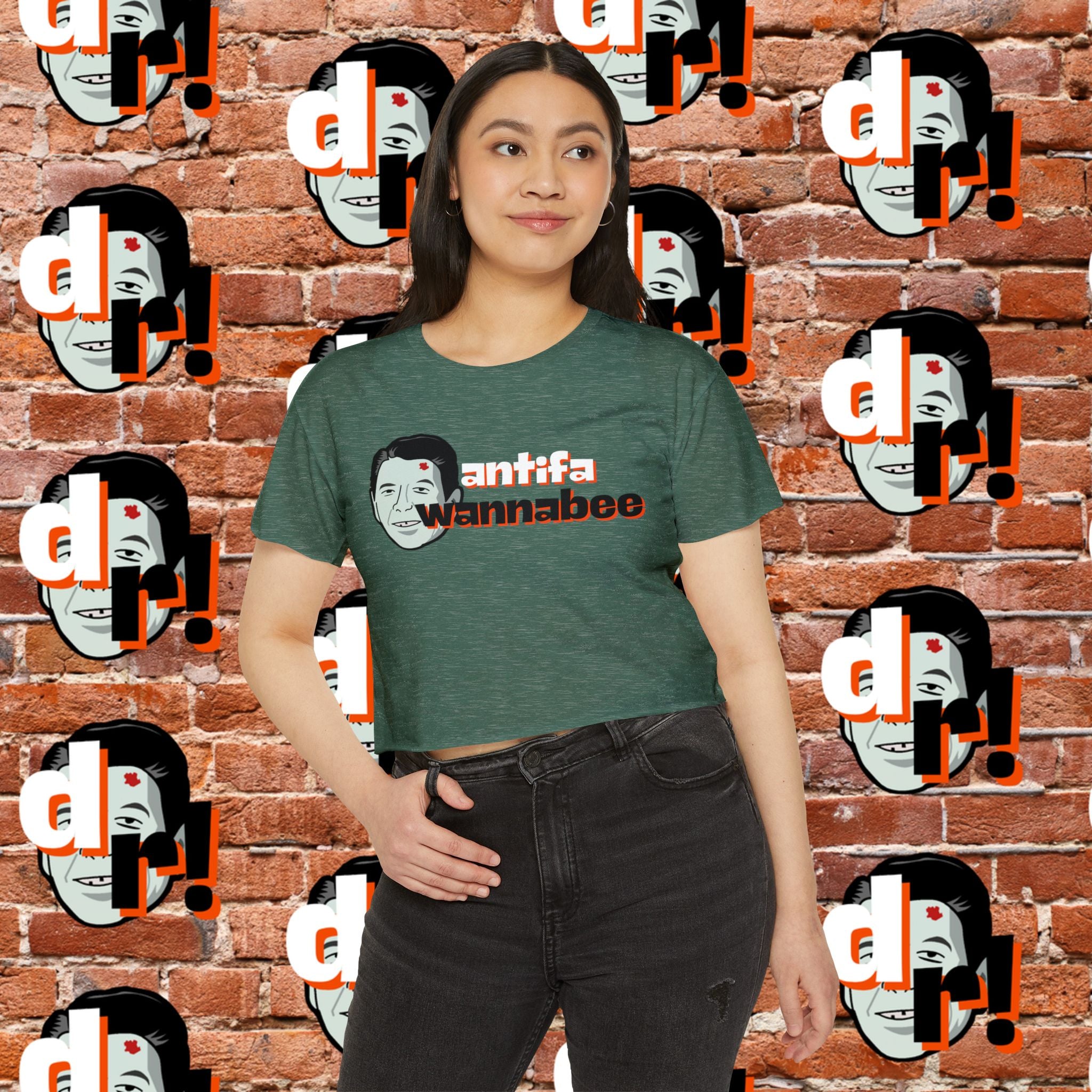 Antifa Wannabe Festival Crop Top