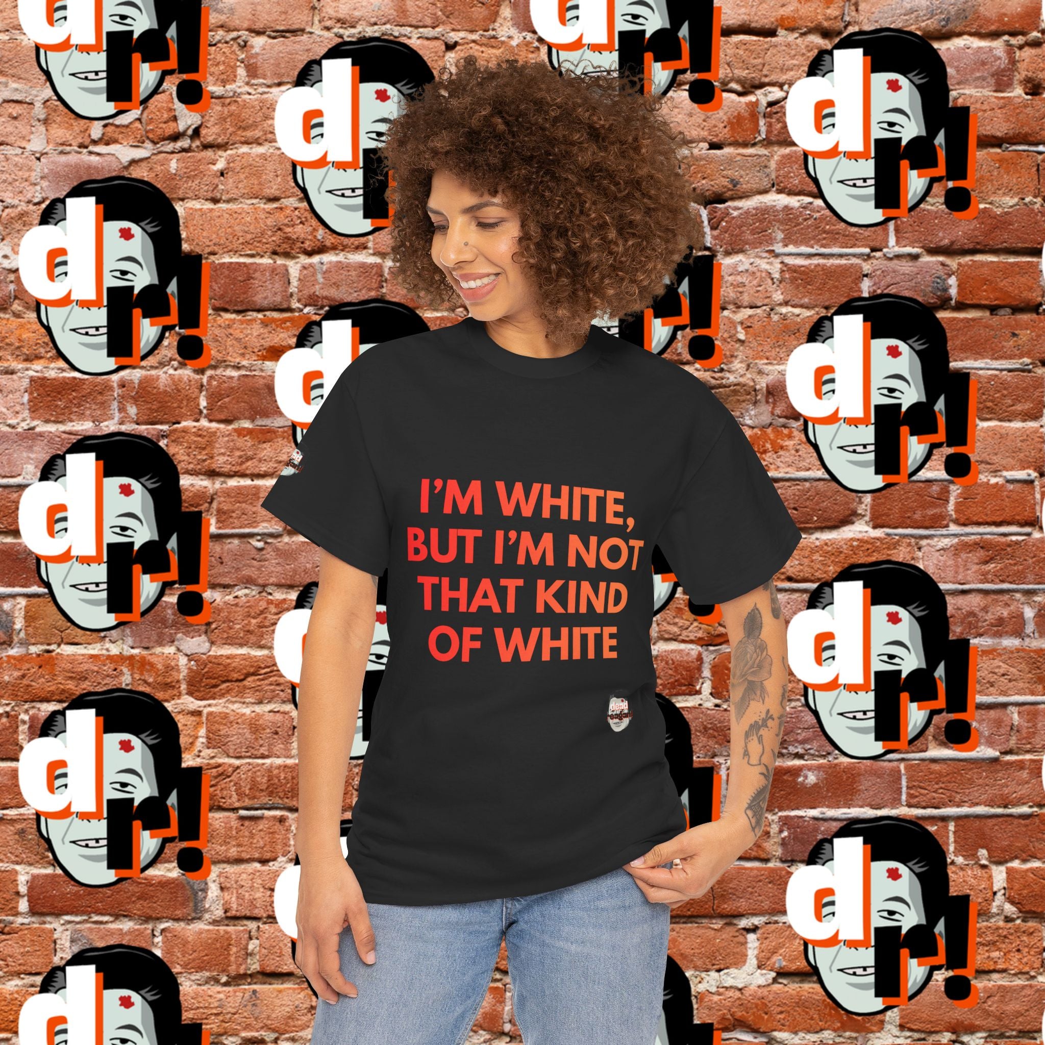 I’m White But… (Orange Gradient Letter) Unisex Heavy Cotton Tee