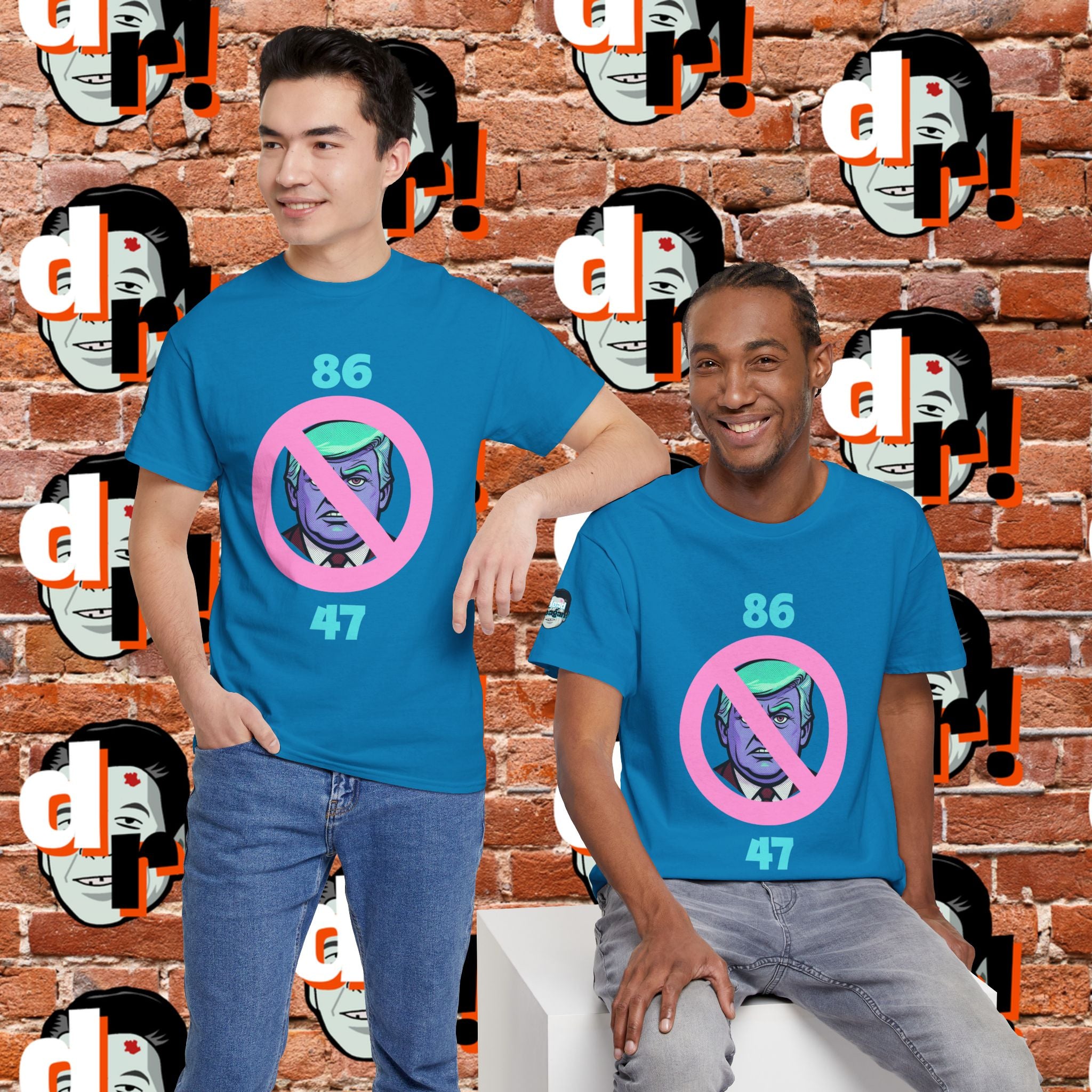 86/47 Teal & Pink Variant Unisex Heavy Cotton Tee