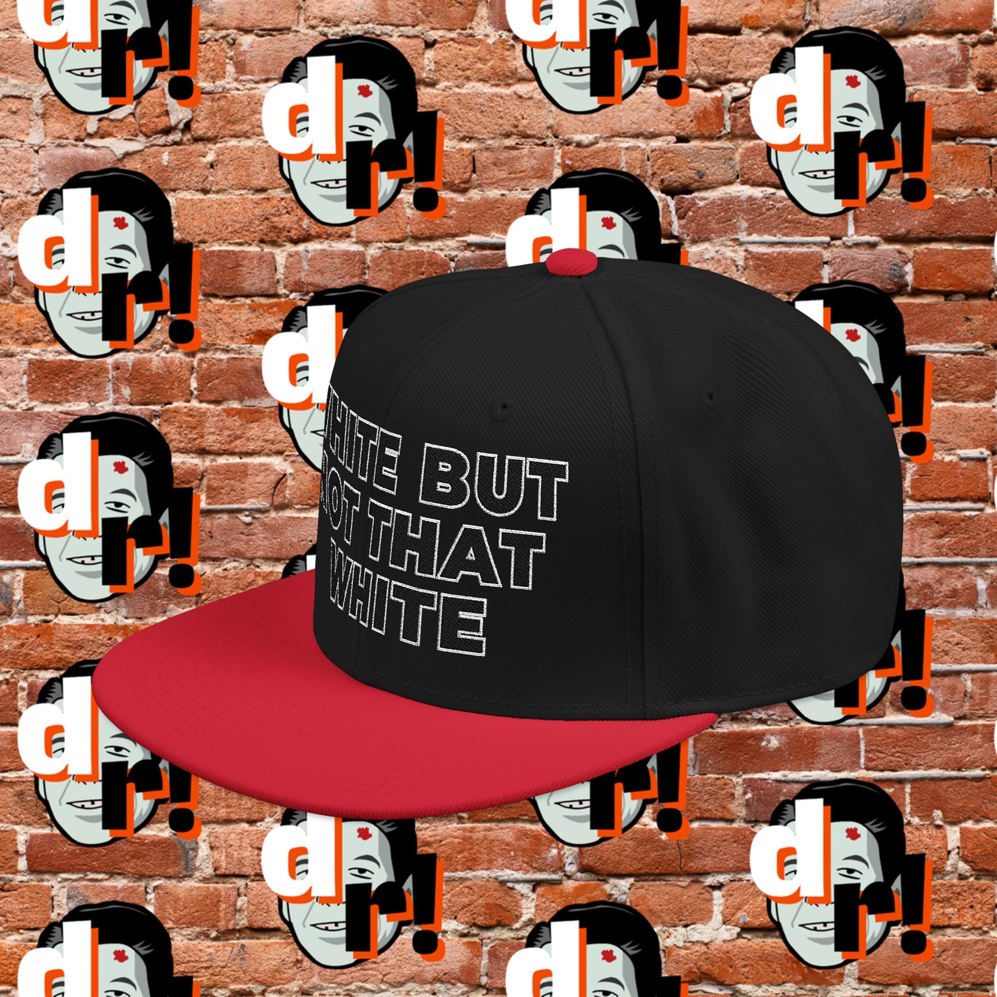 White But Not That White (Black Letter w/o)Snapback