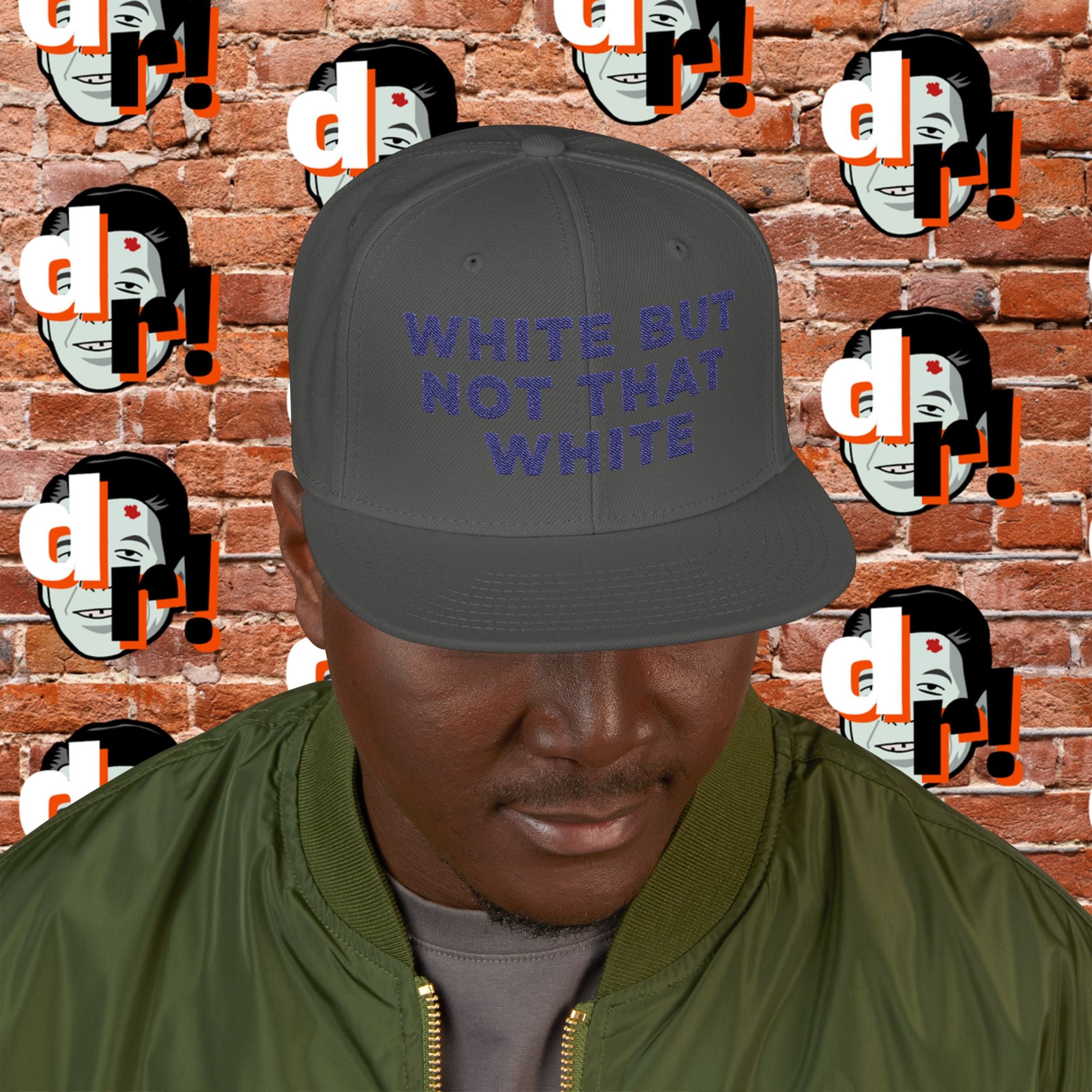 White But Not That White (Purple Letter) Snapback