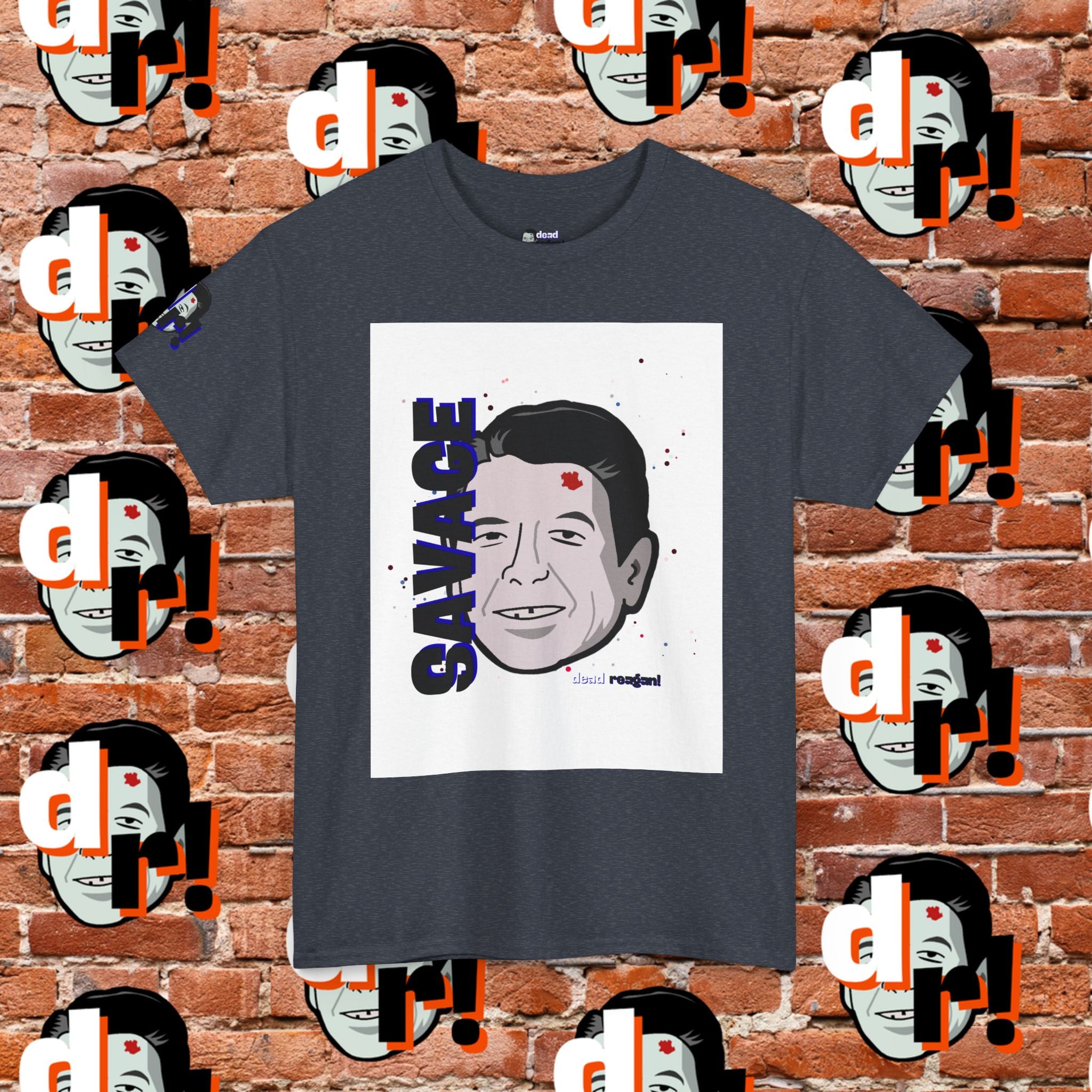 Savage Dead Reagan Graphic Tee Blue